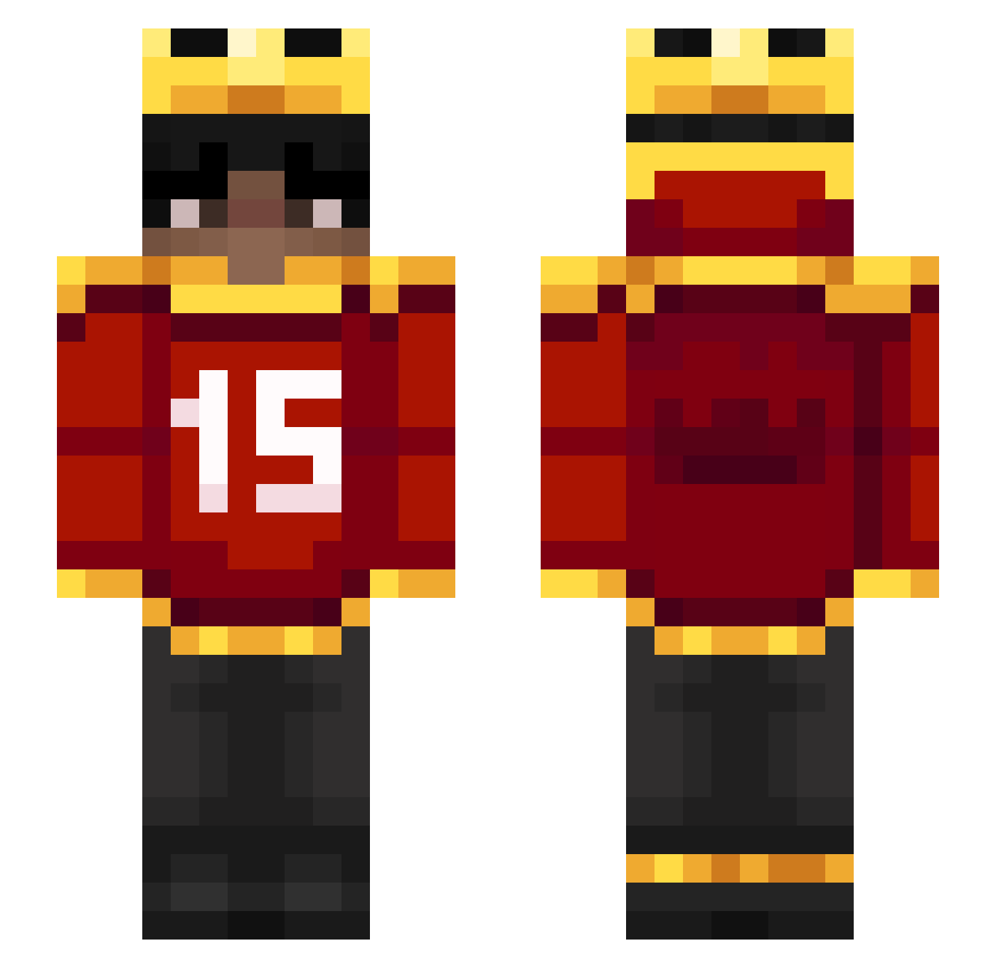 remix313 Minecraft skin, front and back view