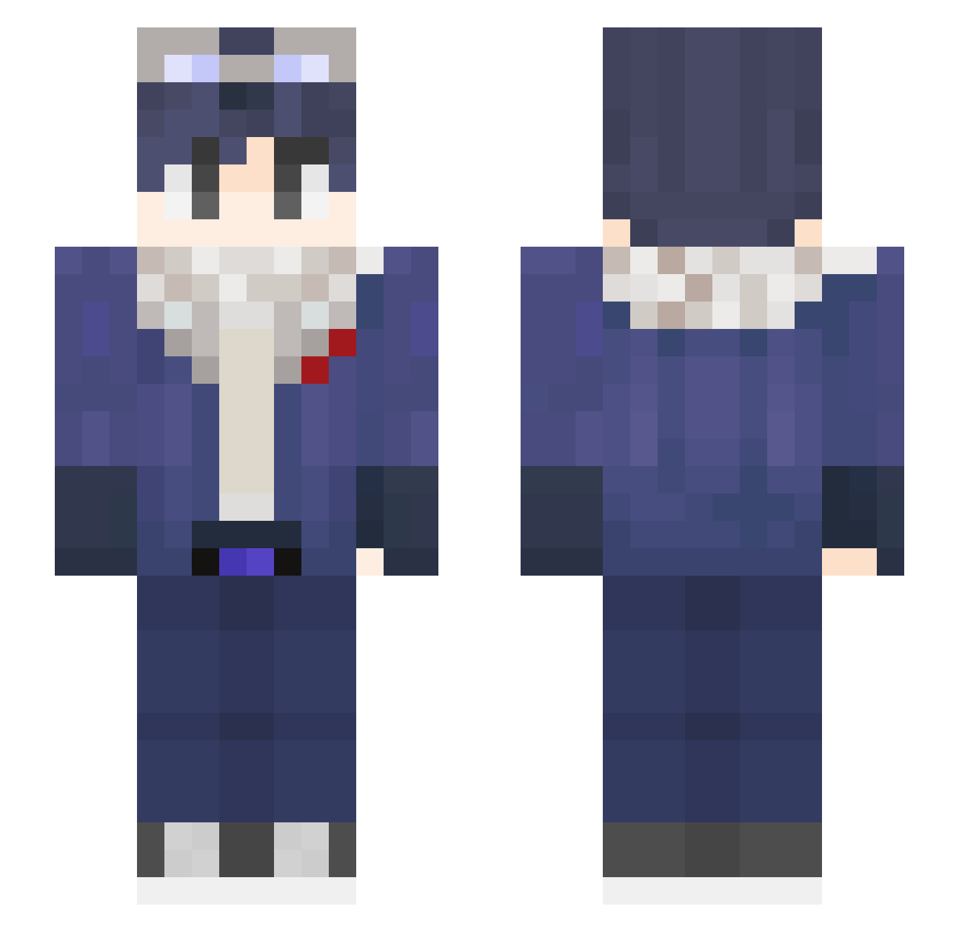 BlackDiamond994 Minecraft skin, front and back view