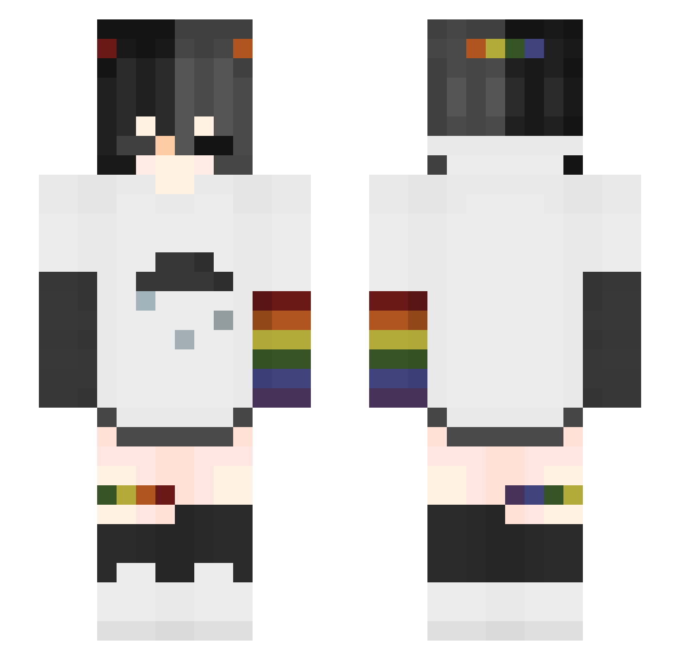xMCxChaoticphun Minecraft skin, front and back view