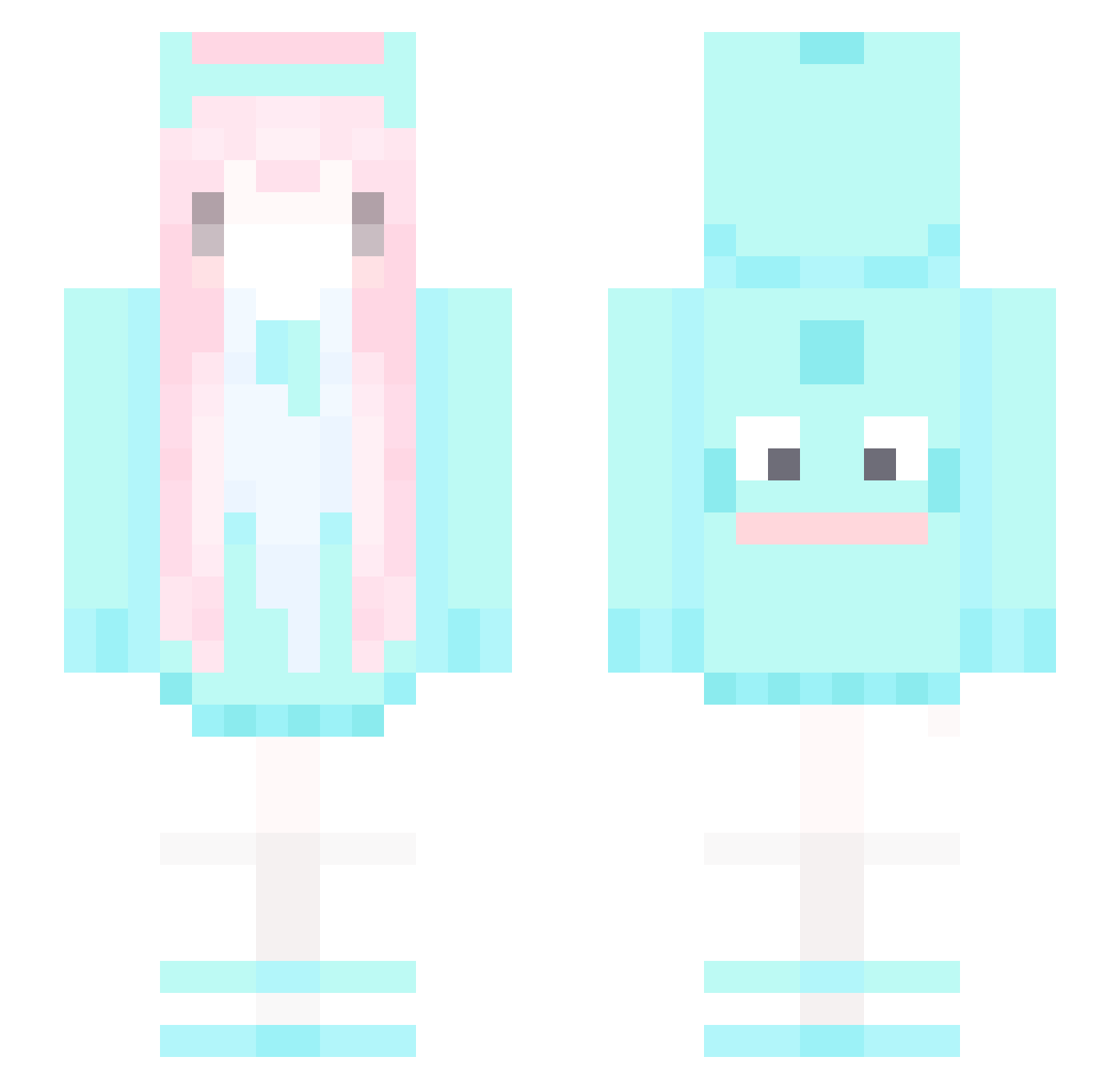 maiirellii Minecraft skin, front and back view