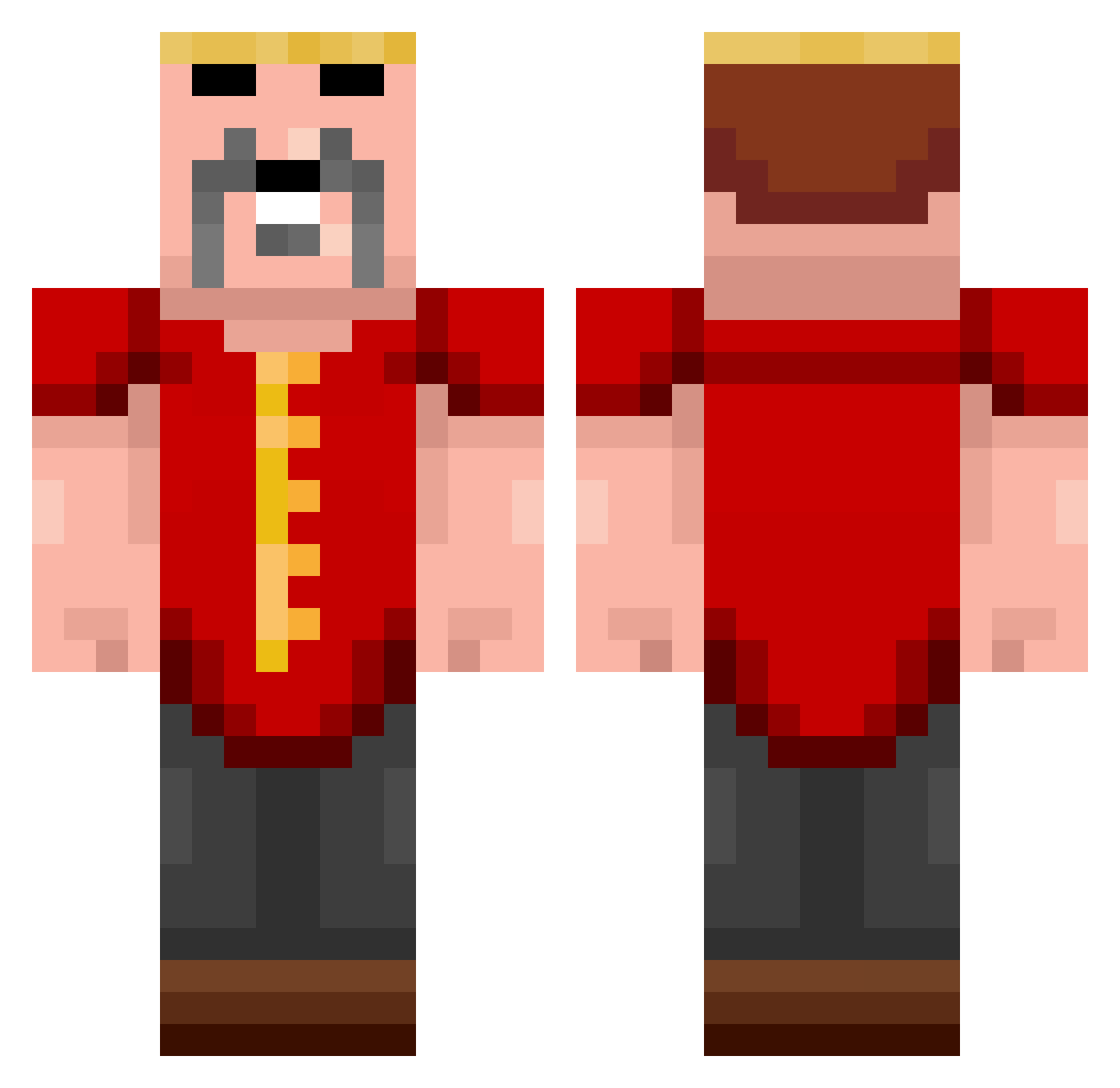 MarcinekSzcz Minecraft skin, front and back view