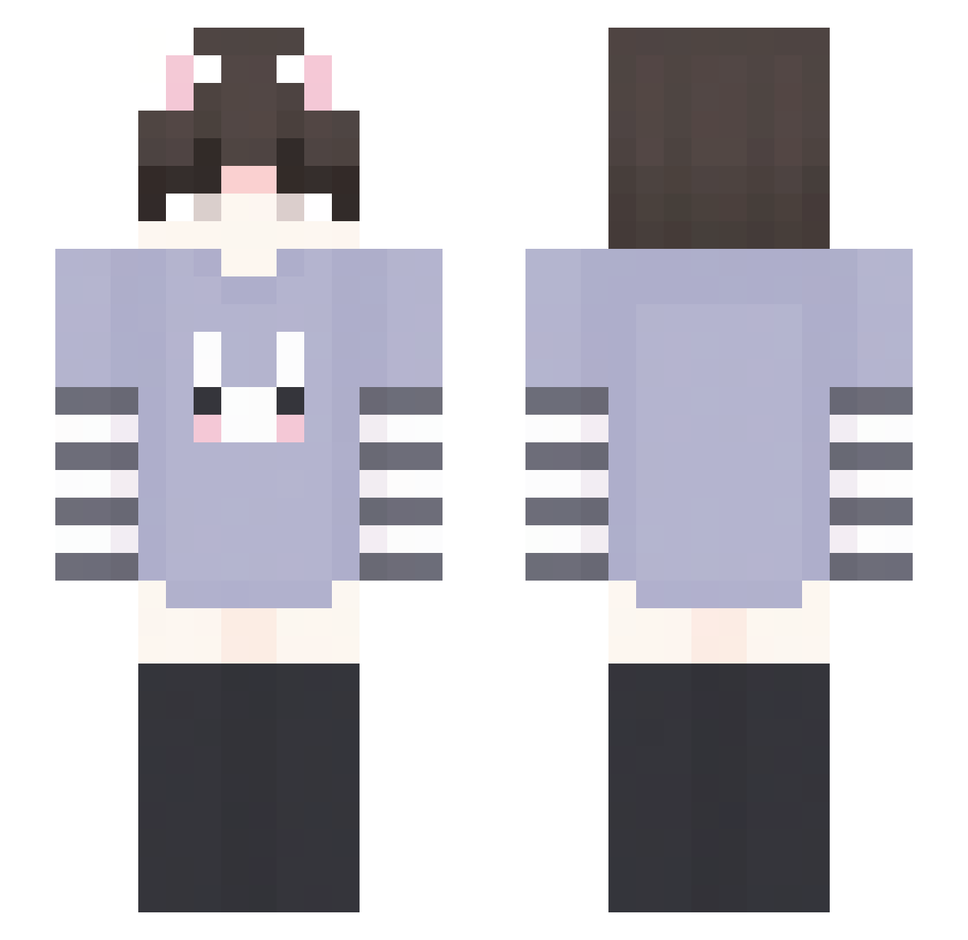 Shad0wD0m1nator Minecraft skin, front and back view