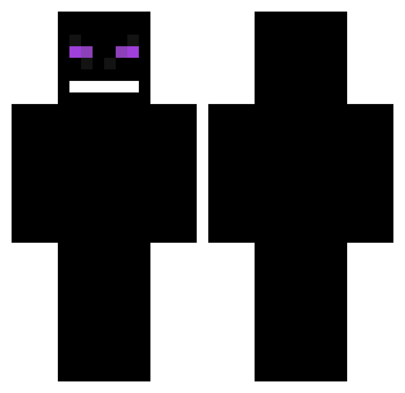 ZeusBW Minecraft skin, front and back view