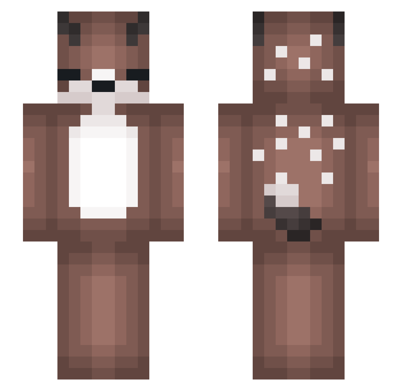Lunar_Deer Minecraft skin, front and back view
