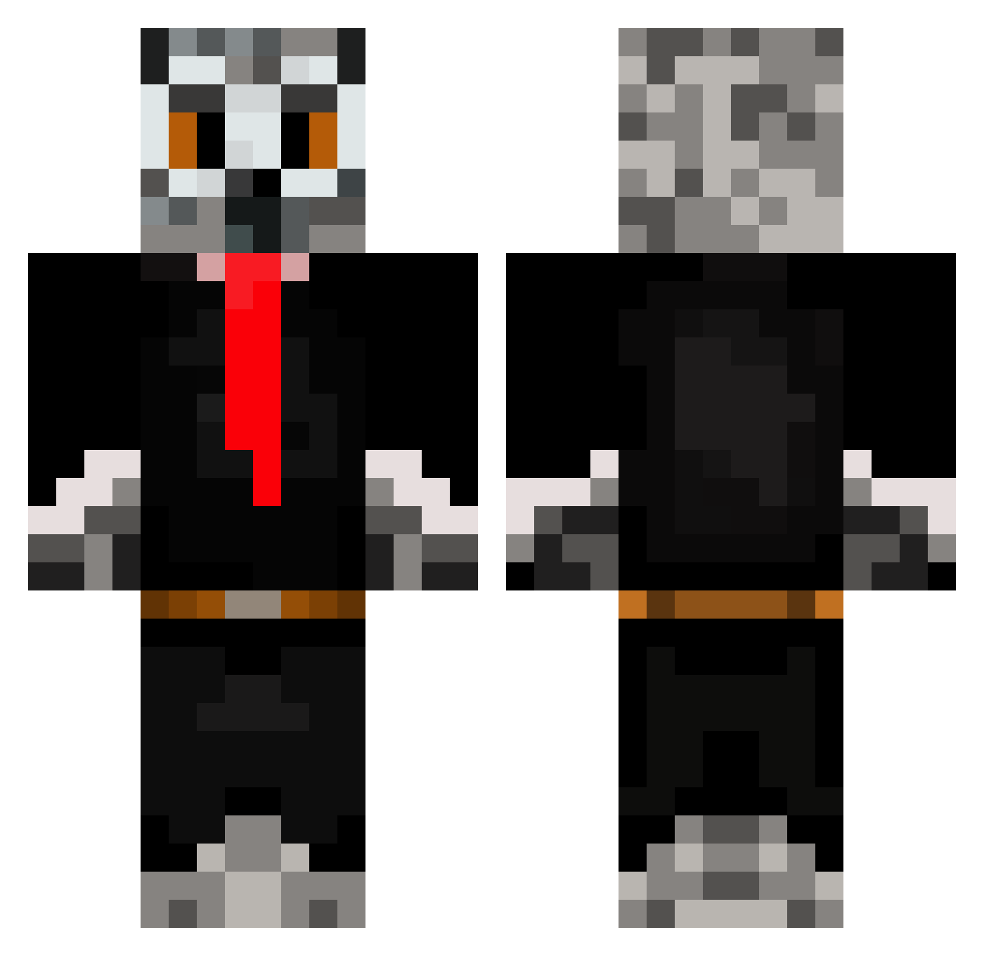 BogglesTheOwl Minecraft skin, front and back view