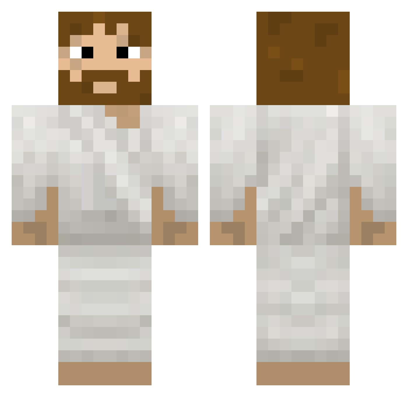 FredoxV1 Minecraft skin, front and back view