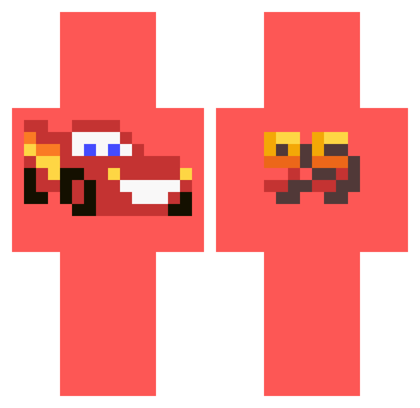 H_rp Minecraft skin, front and back view
