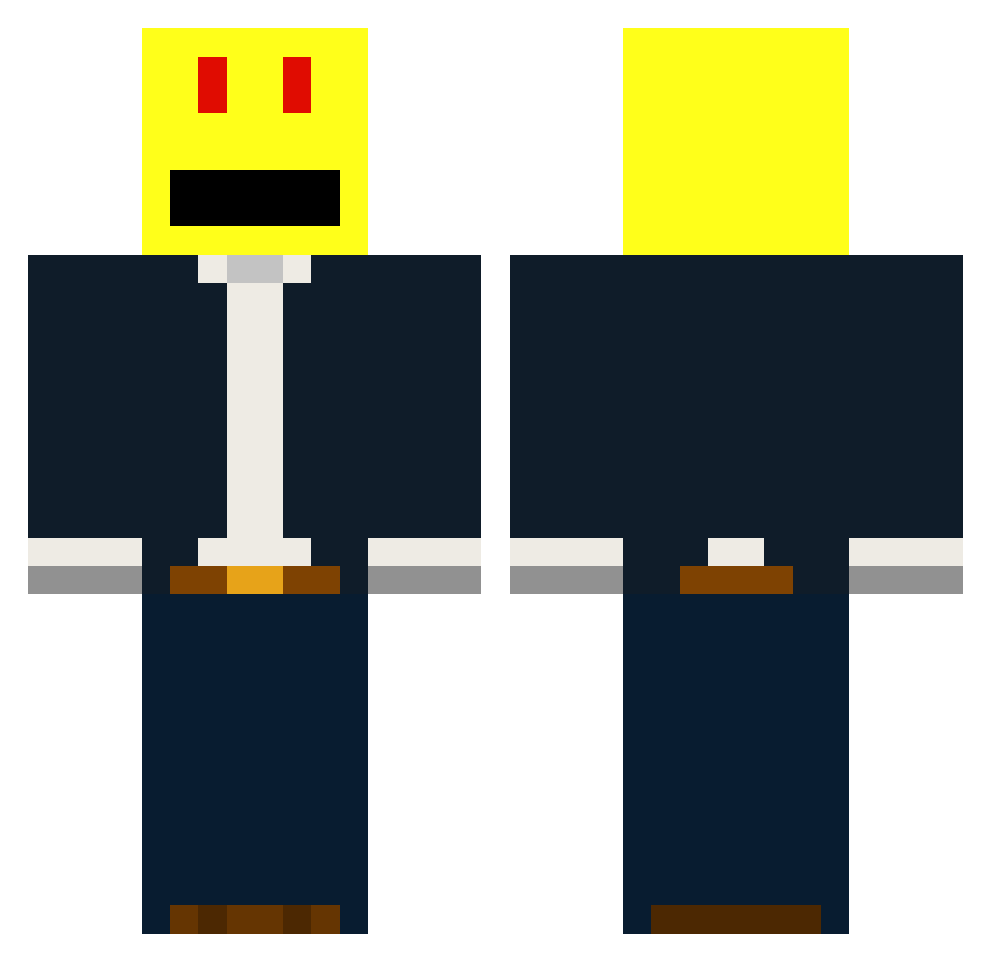 Tsurgu Minecraft skin, front and back view