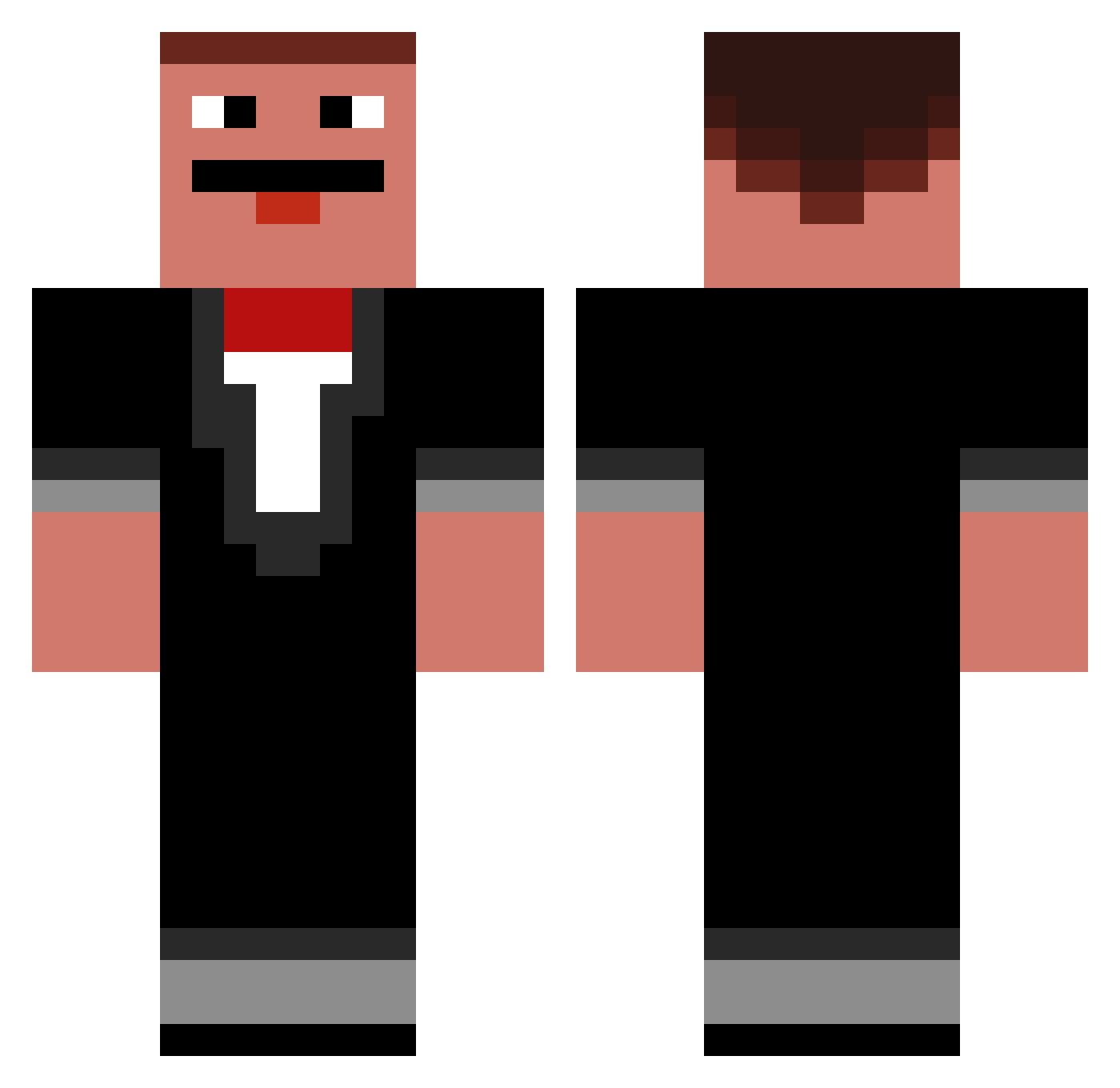 plippoippo Minecraft skin, front and back view