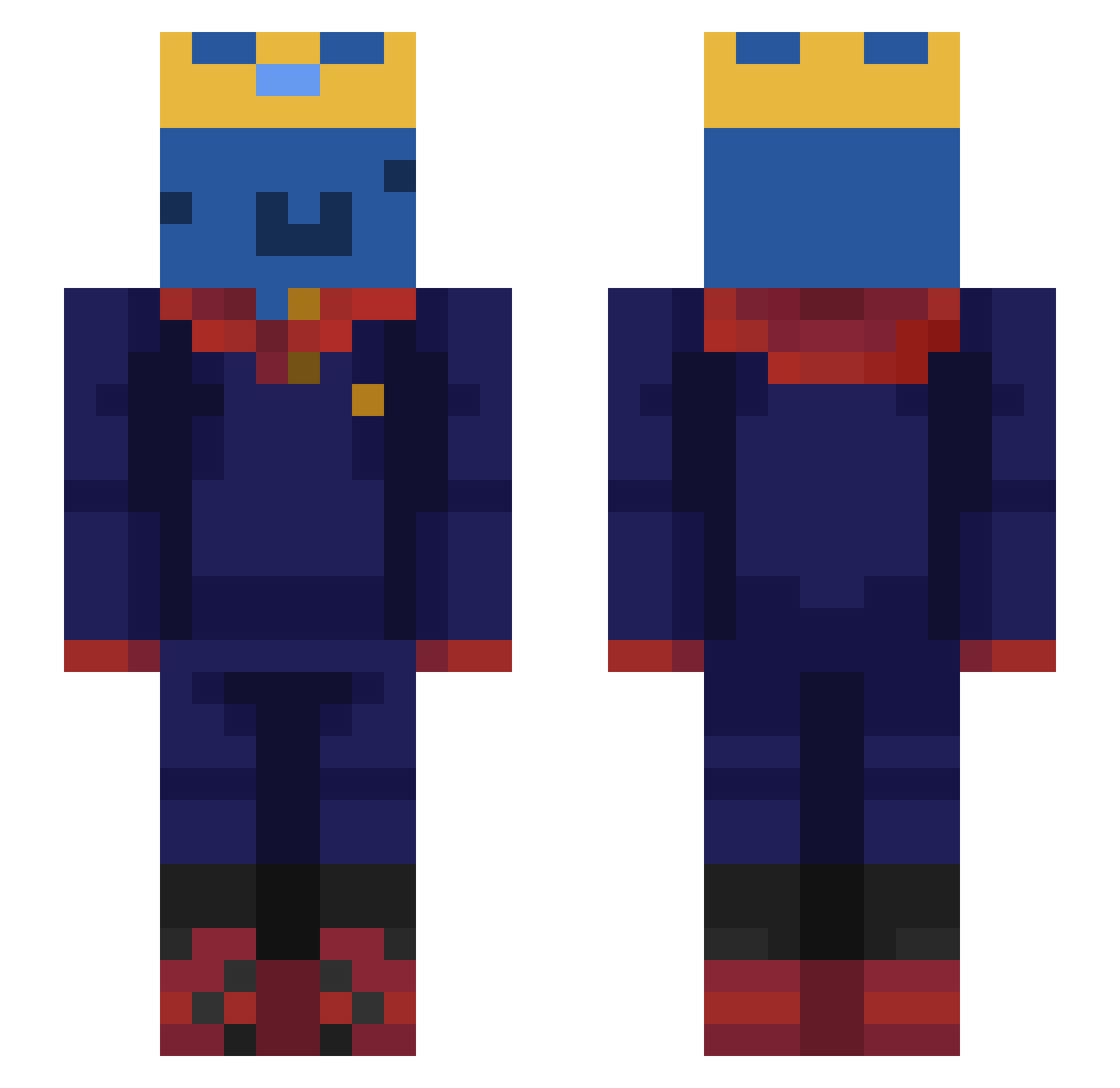 Spikeh_MAN Minecraft skin, front and back view