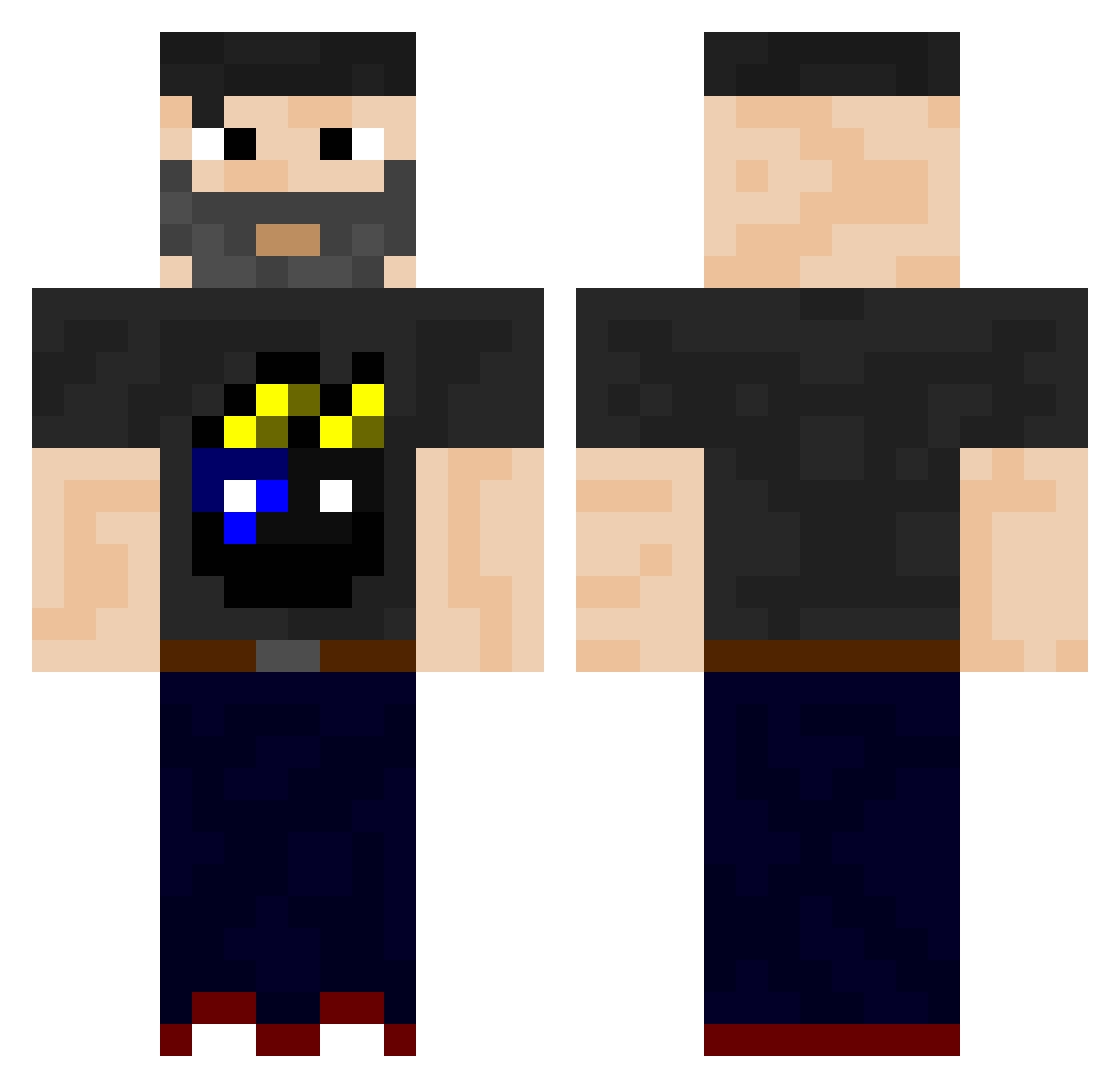 Farweb Minecraft skin, front and back view