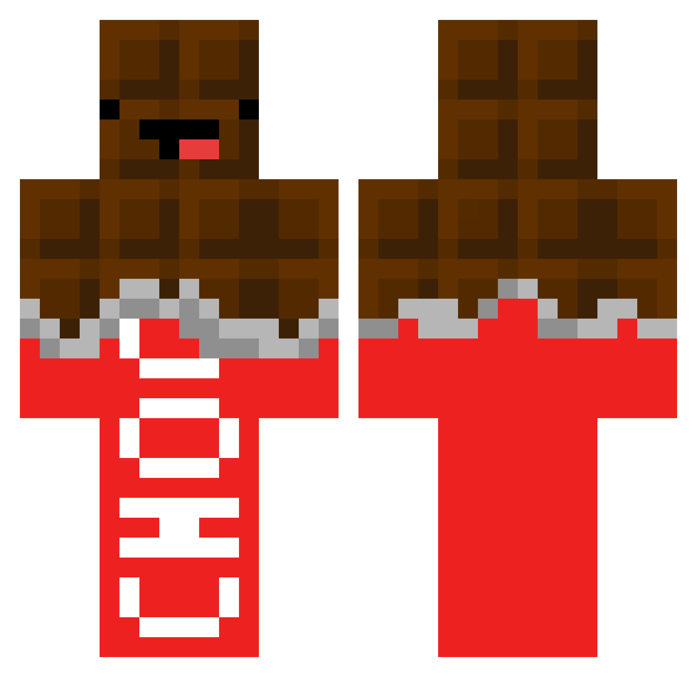 Affen_Geil Minecraft skin, front and back view