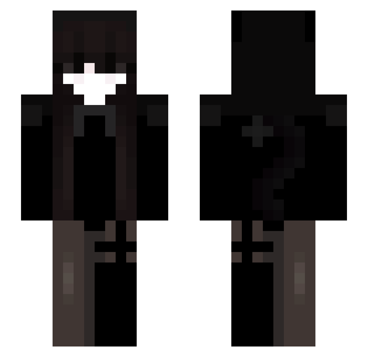 InfiniteRaven16 Minecraft skin, front and back view