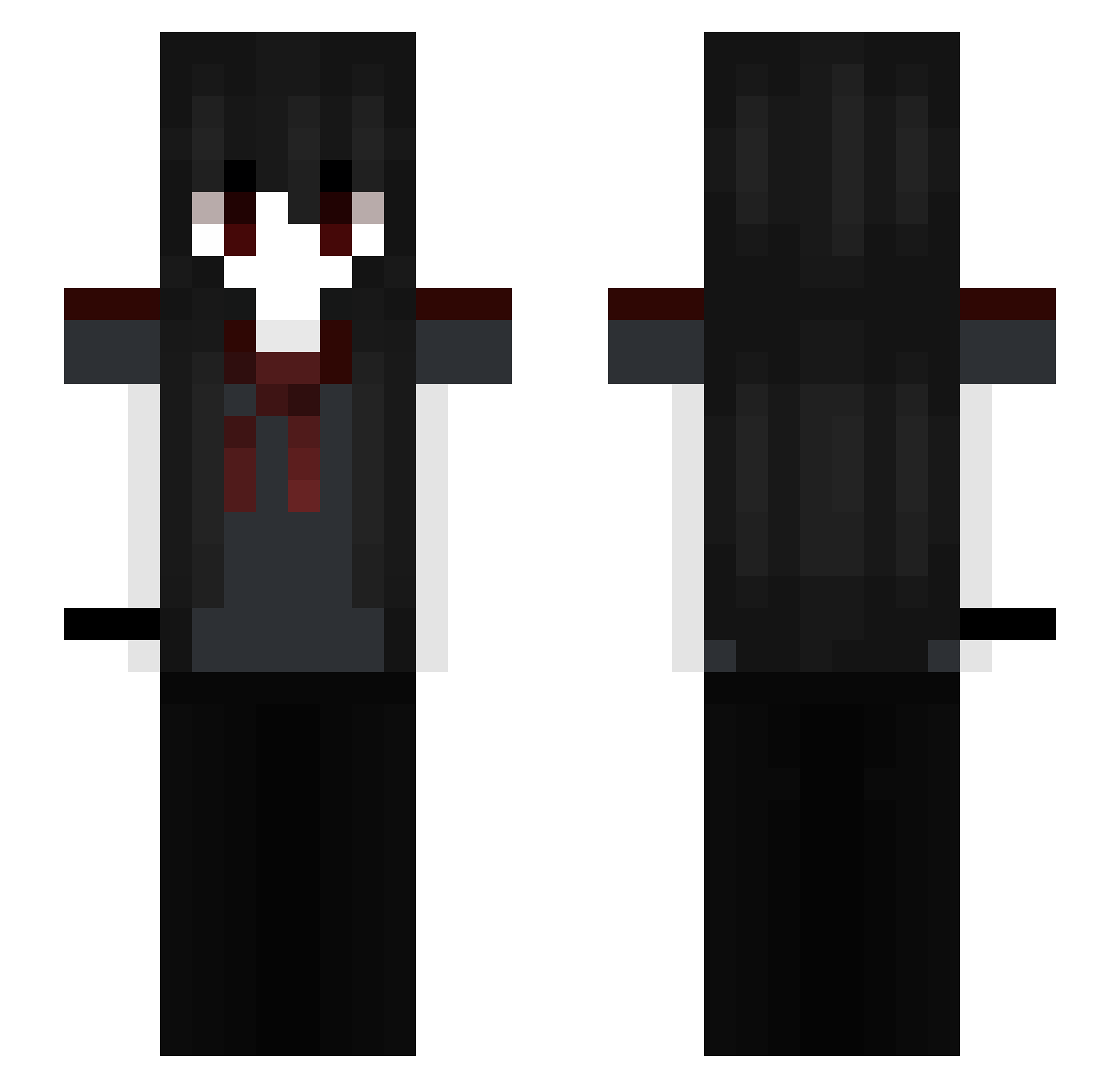 letaldie Minecraft skin, front and back view