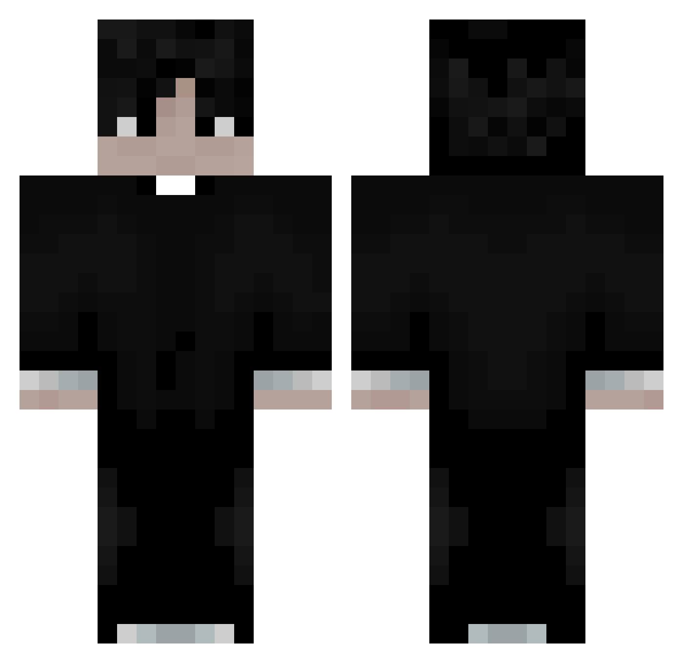 M1rkNx Minecraft skin, front and back view