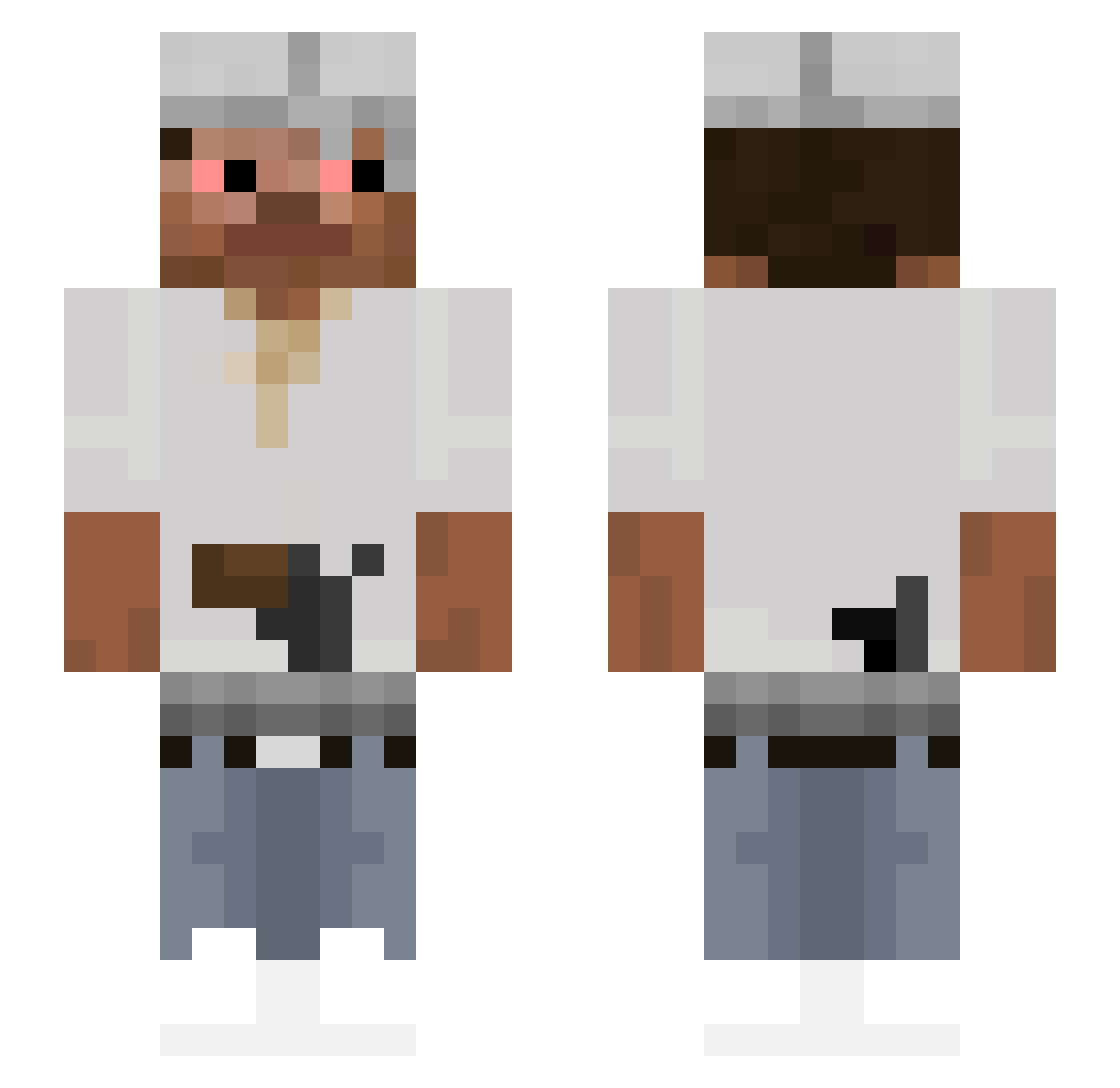 exqusaisbackHAHA Minecraft skin, front and back view