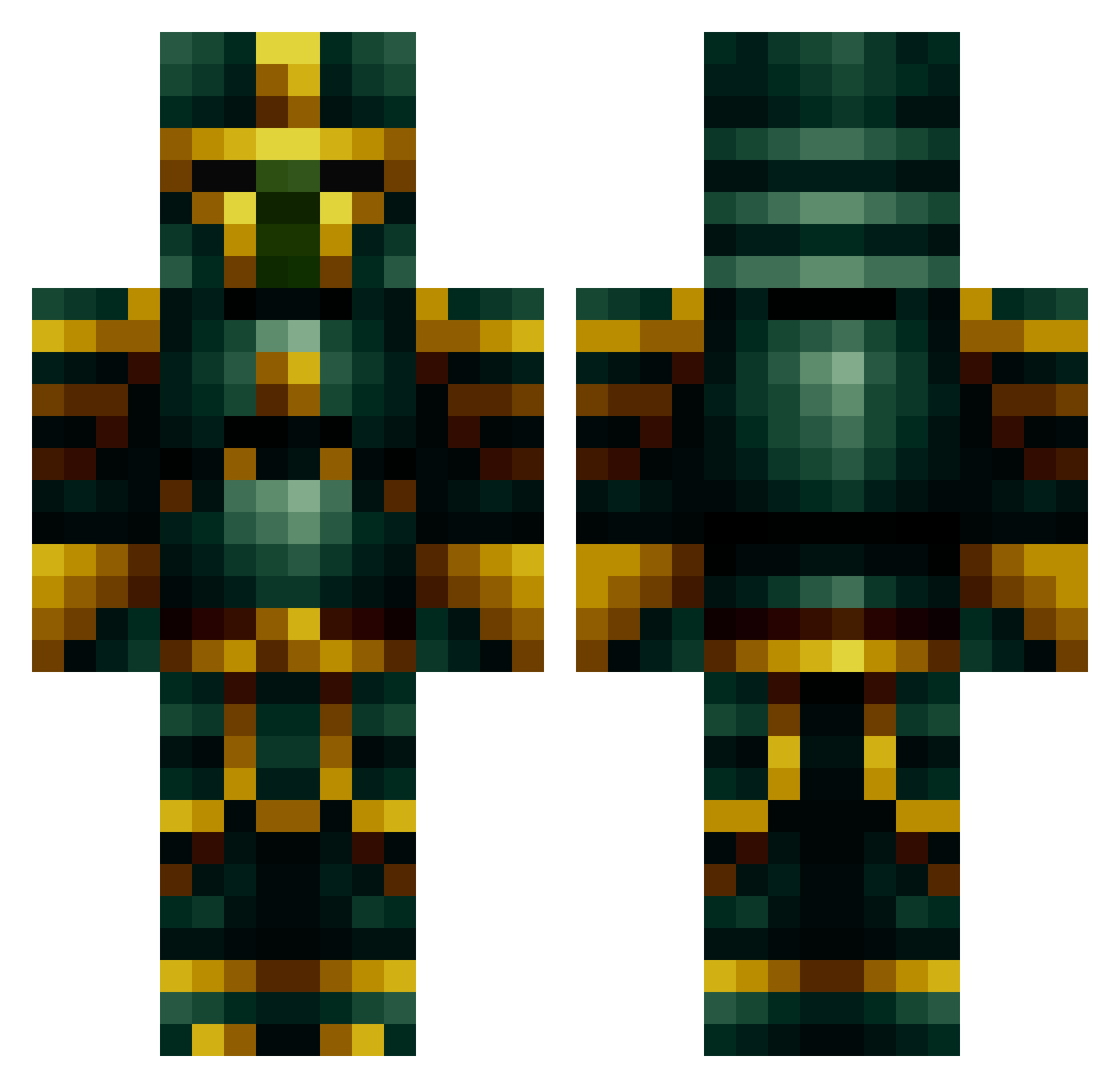 12Pv90 Minecraft skin, front and back view
