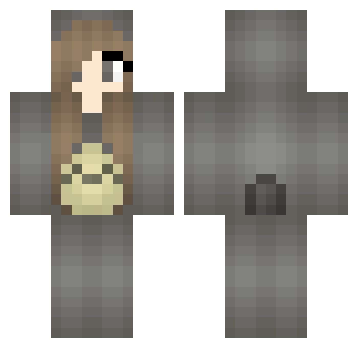 Gav Minecraft skin, front and back view