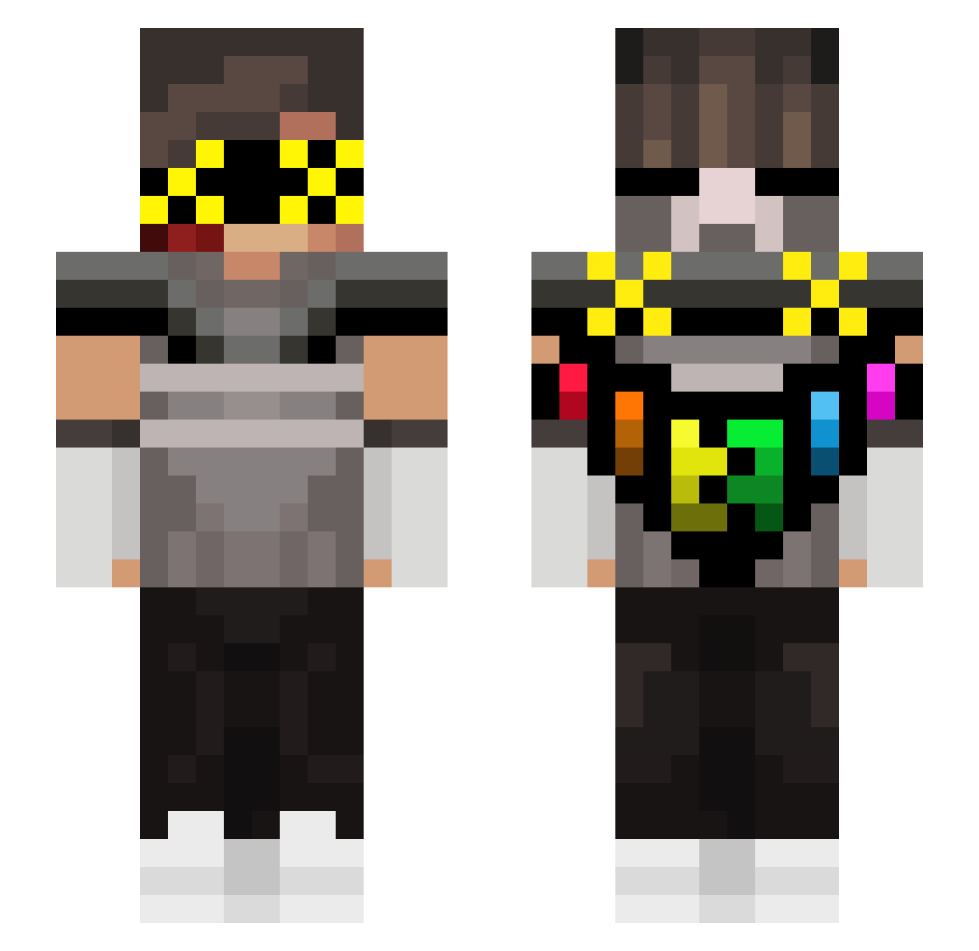 g_otter Minecraft skin, front and back view