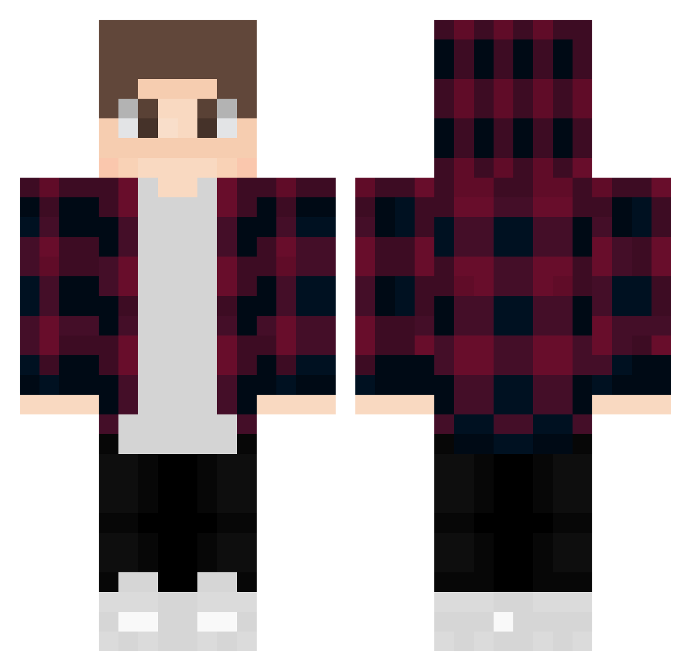 SenhorMiojo Minecraft skin, front and back view