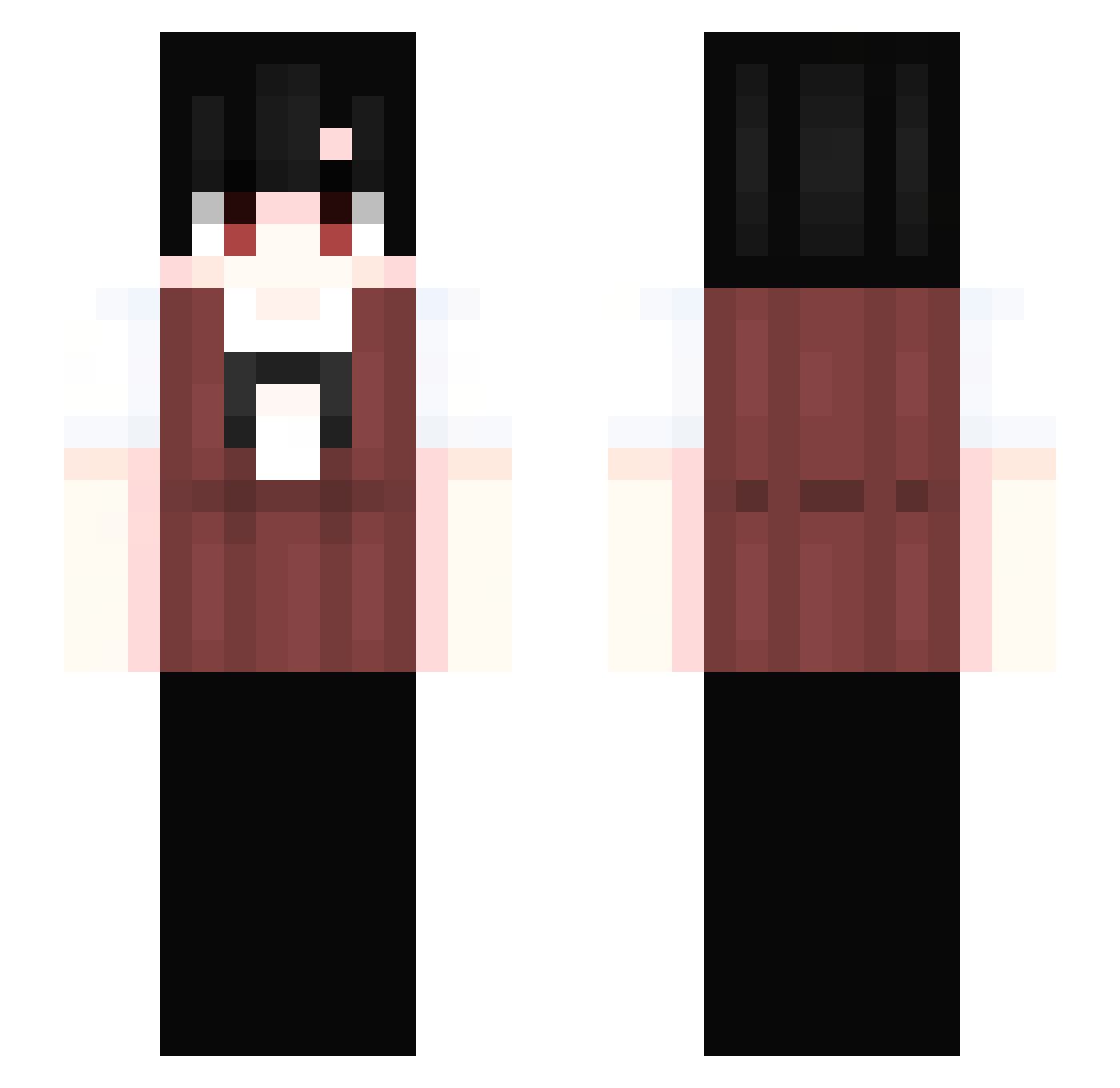 SouMeninoMano Minecraft skin, front and back view