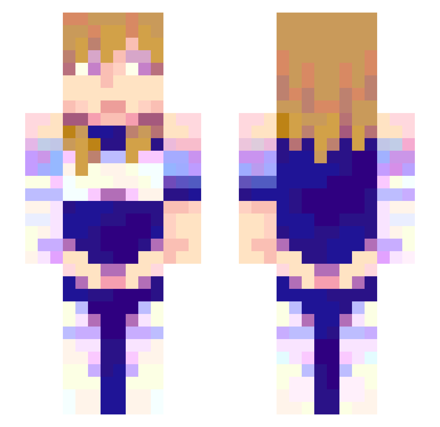 arbazzu Minecraft skin, front and back view