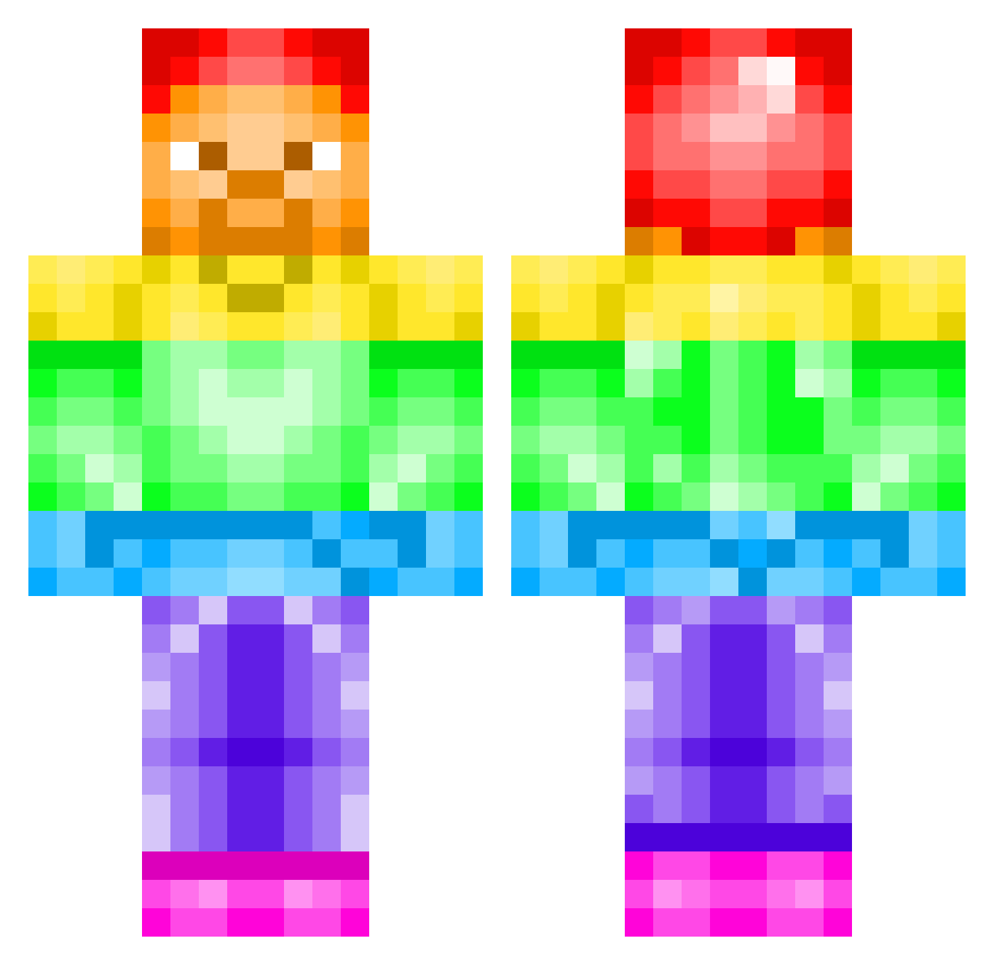 sshimmin Minecraft skin, front and back view