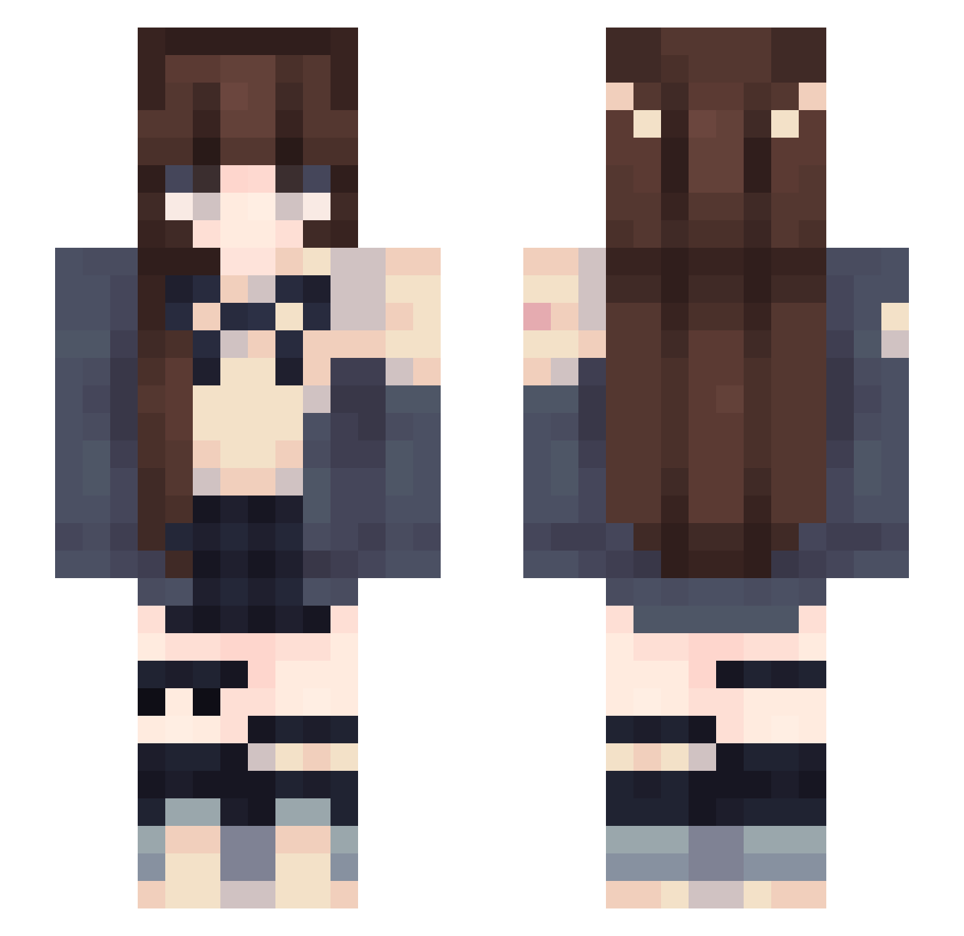 Apandagamer Minecraft skin, front and back view