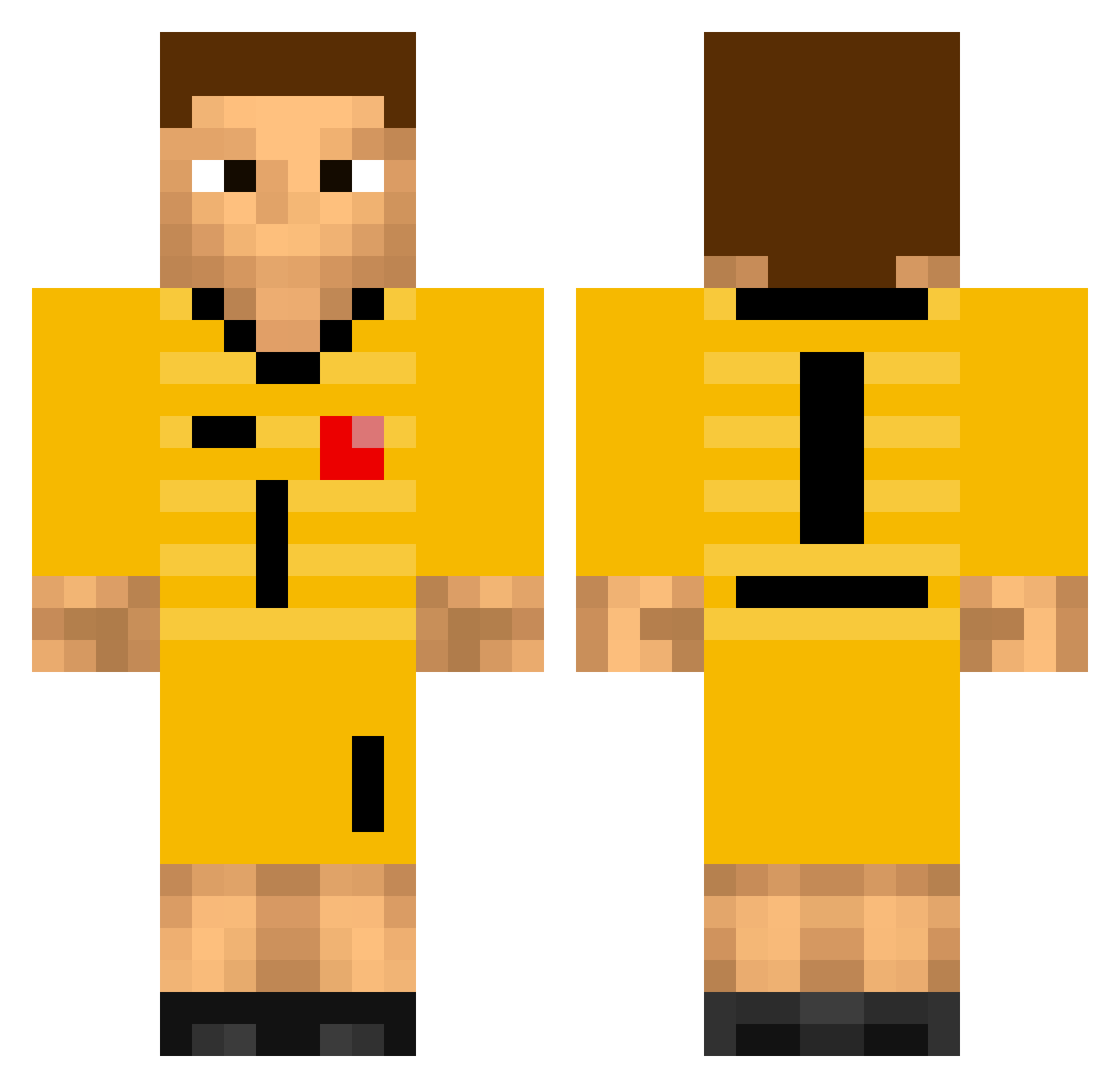 Super_luigi Minecraft skin, front and back view
