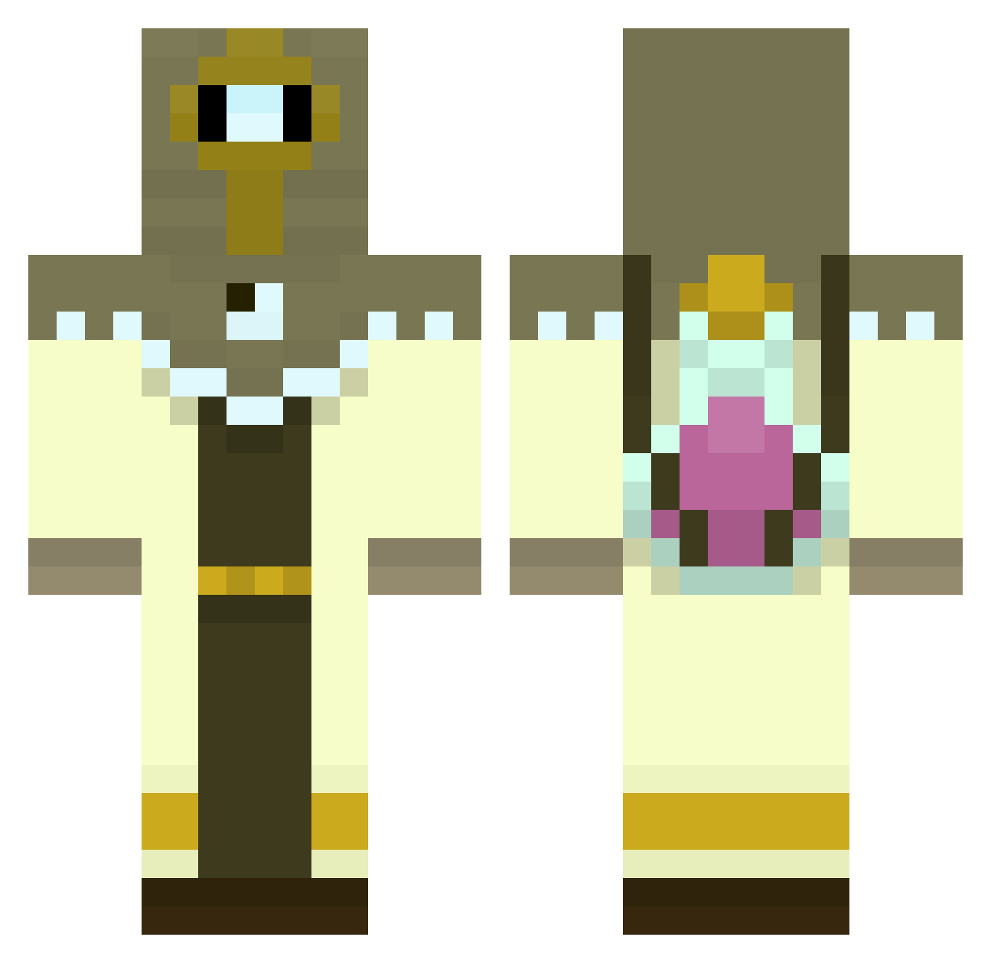 Patate_Douce21 Minecraft skin, front and back view