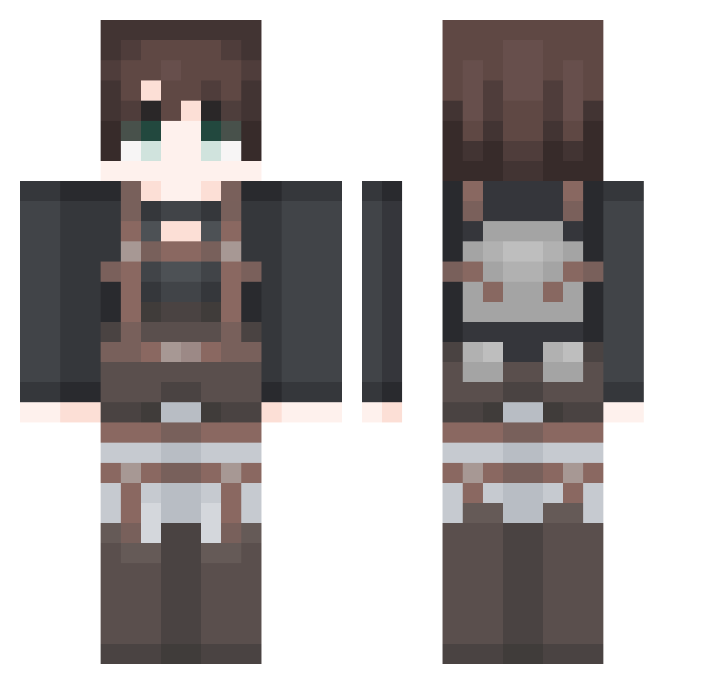 synaaryo Minecraft skin, front and back view