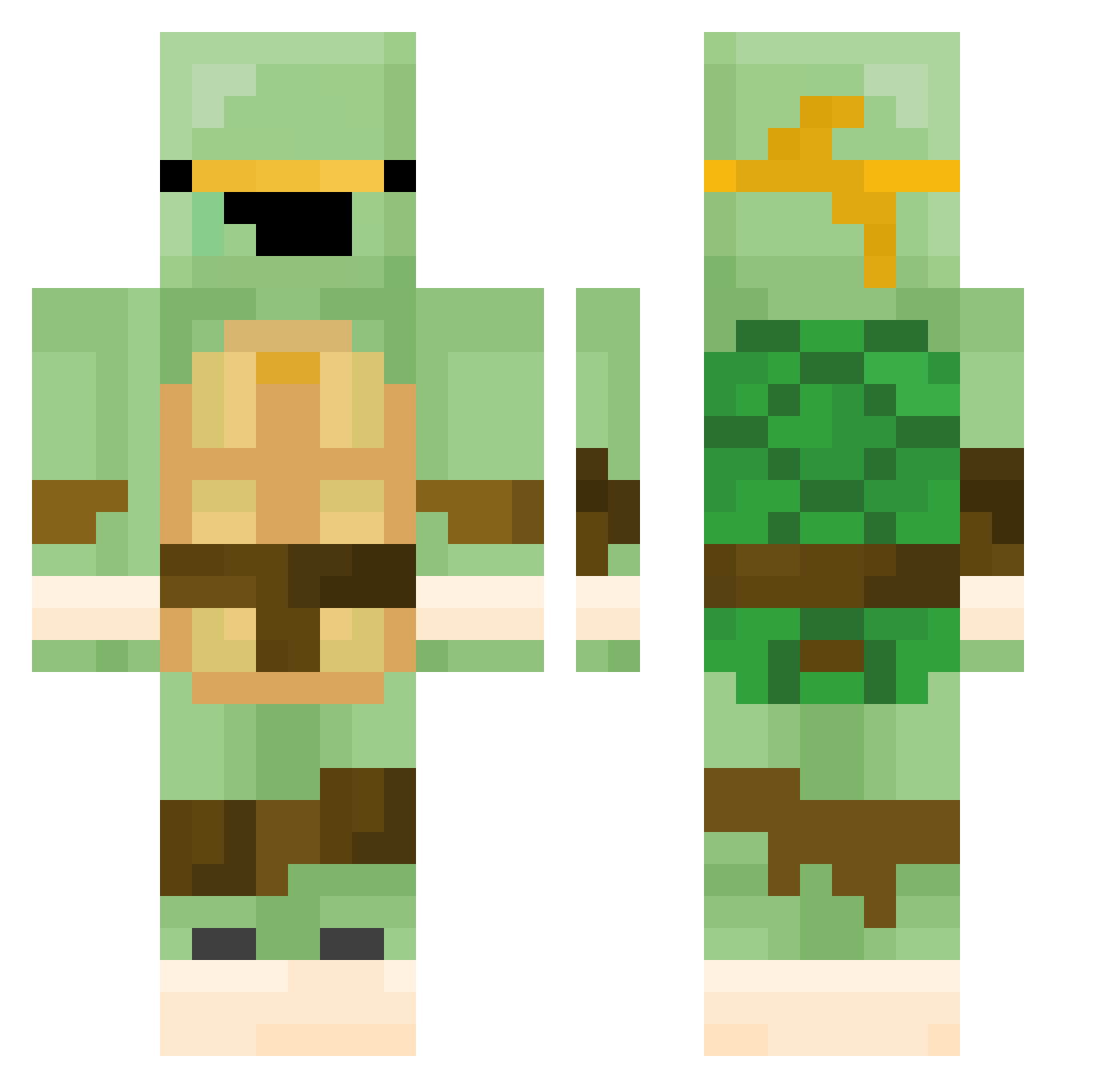 xXSpiritXx831 Minecraft skin, front and back view