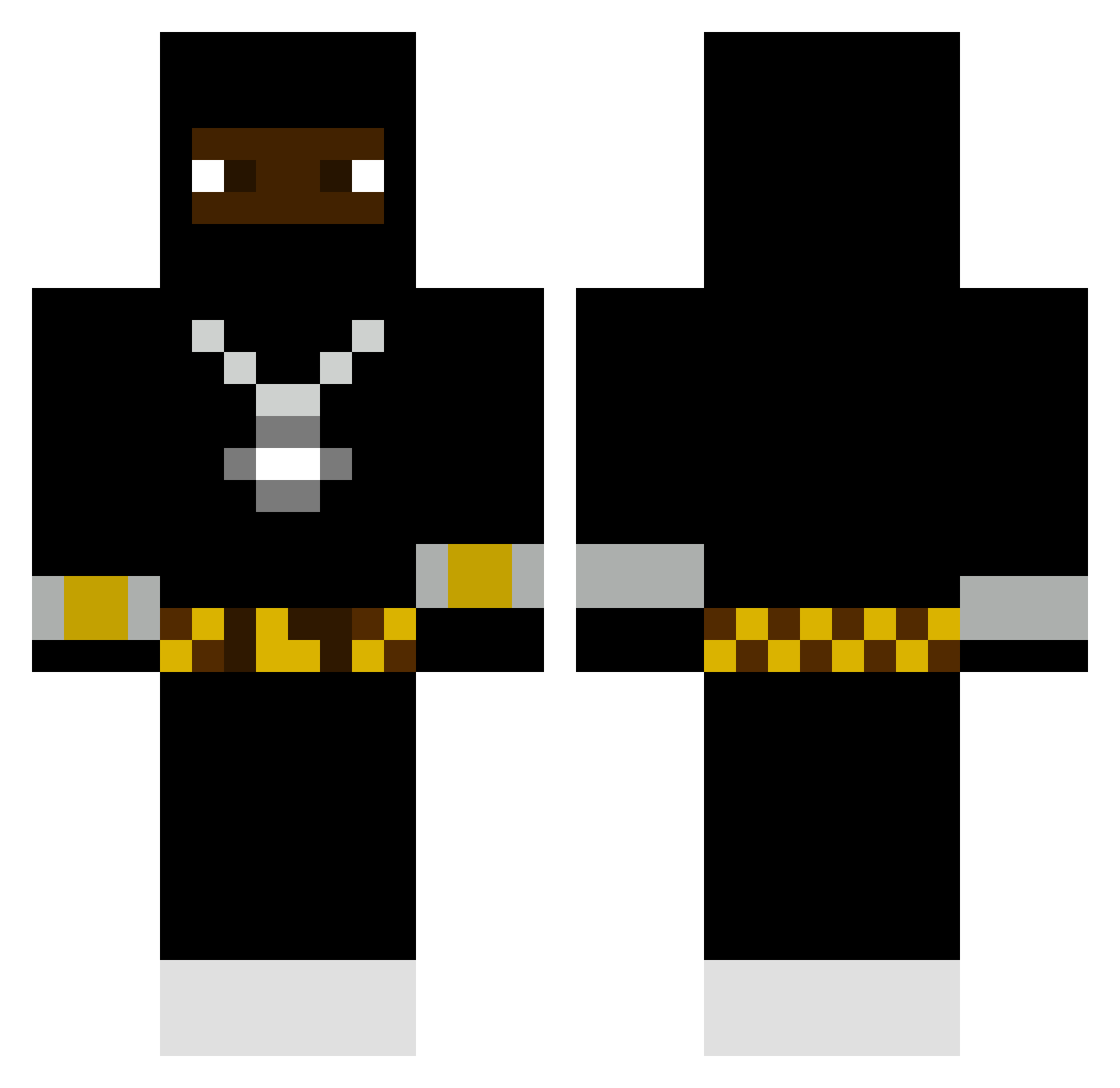 Sk1Do Minecraft skin, front and back view