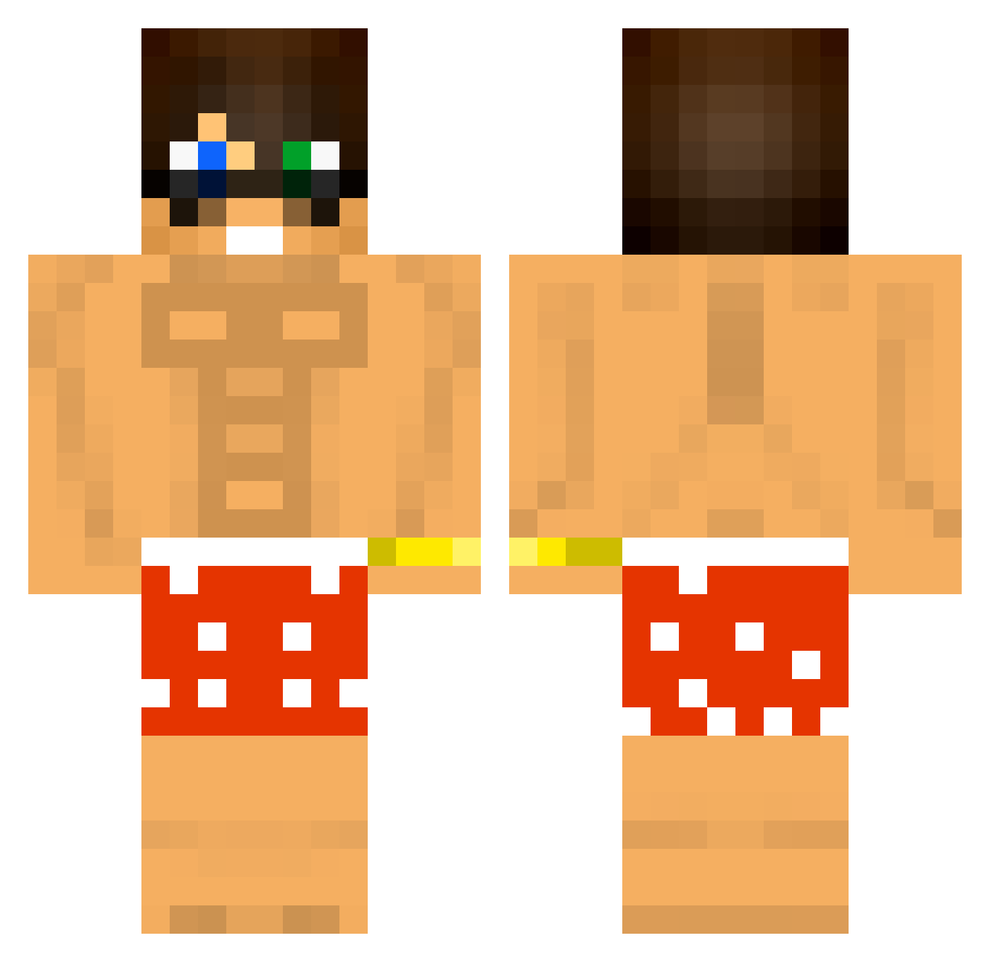MaxxMinecorp Minecraft skin, front and back view