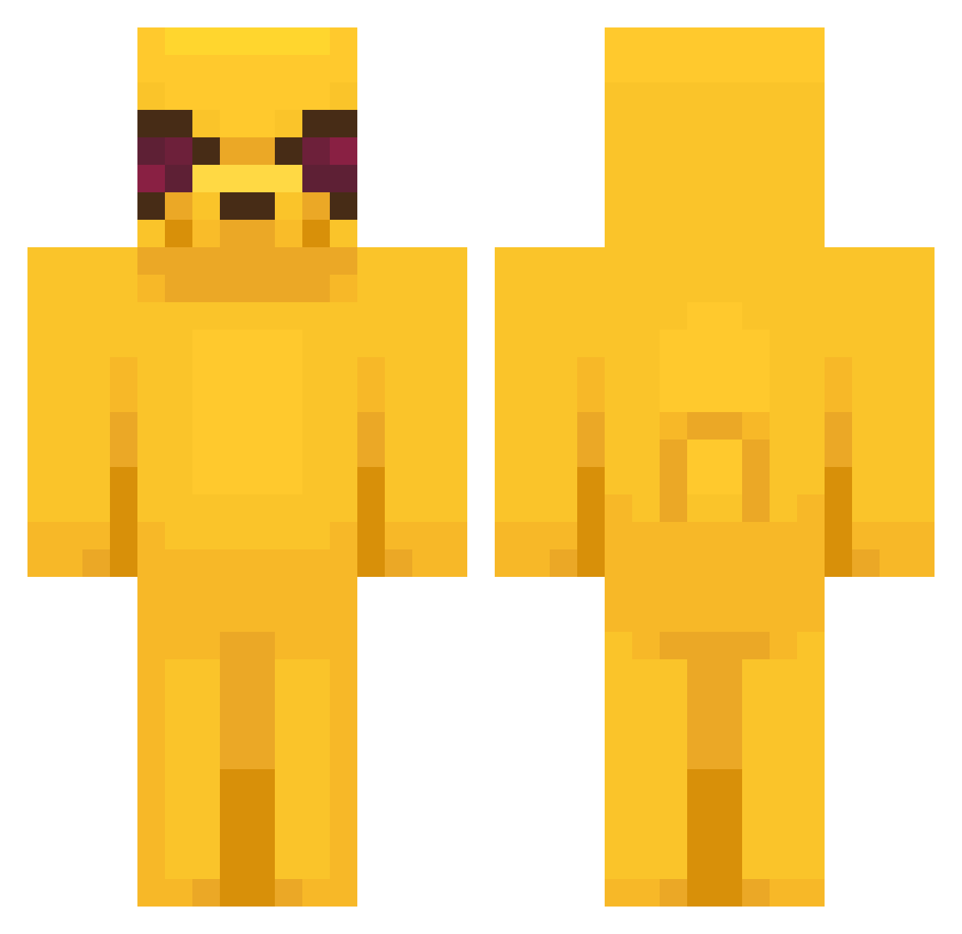 Aufgenommen_ Minecraft skin, front and back view
