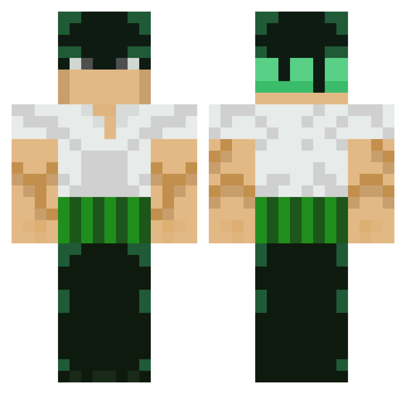 GURAKING Minecraft skin, front and back view