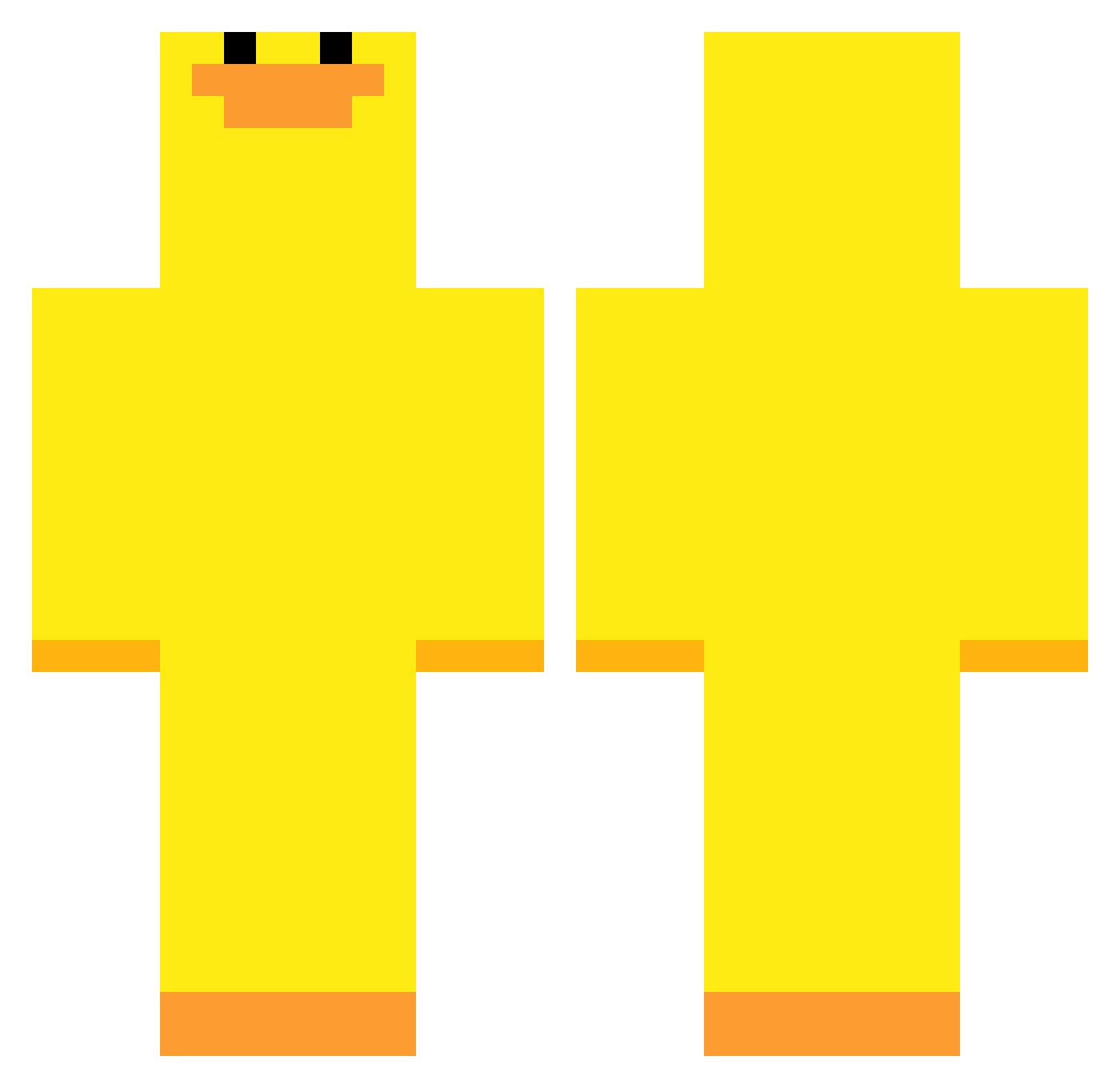 Suply Minecraft skin, front and back view