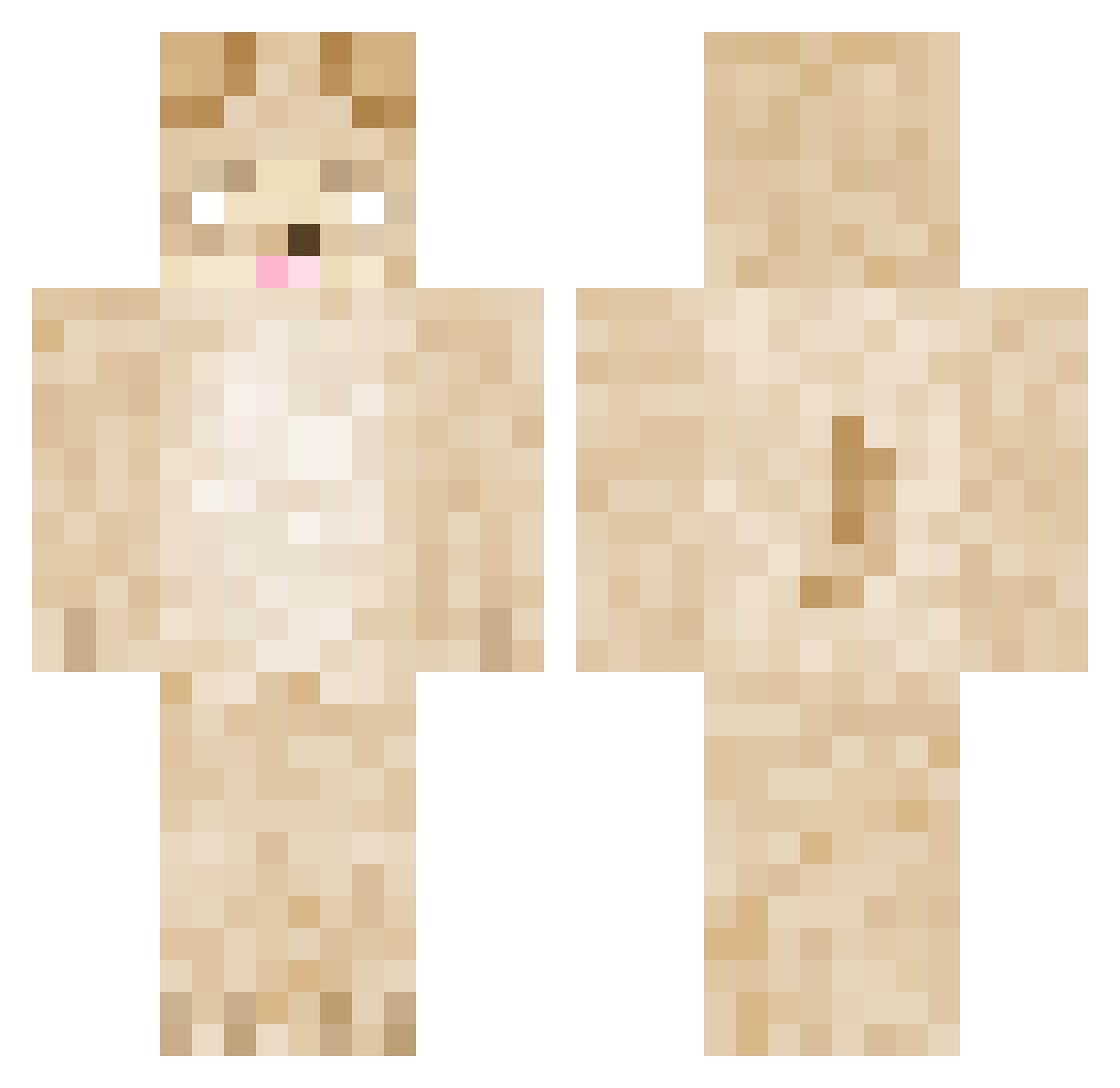 martianslug Minecraft skin, front and back view