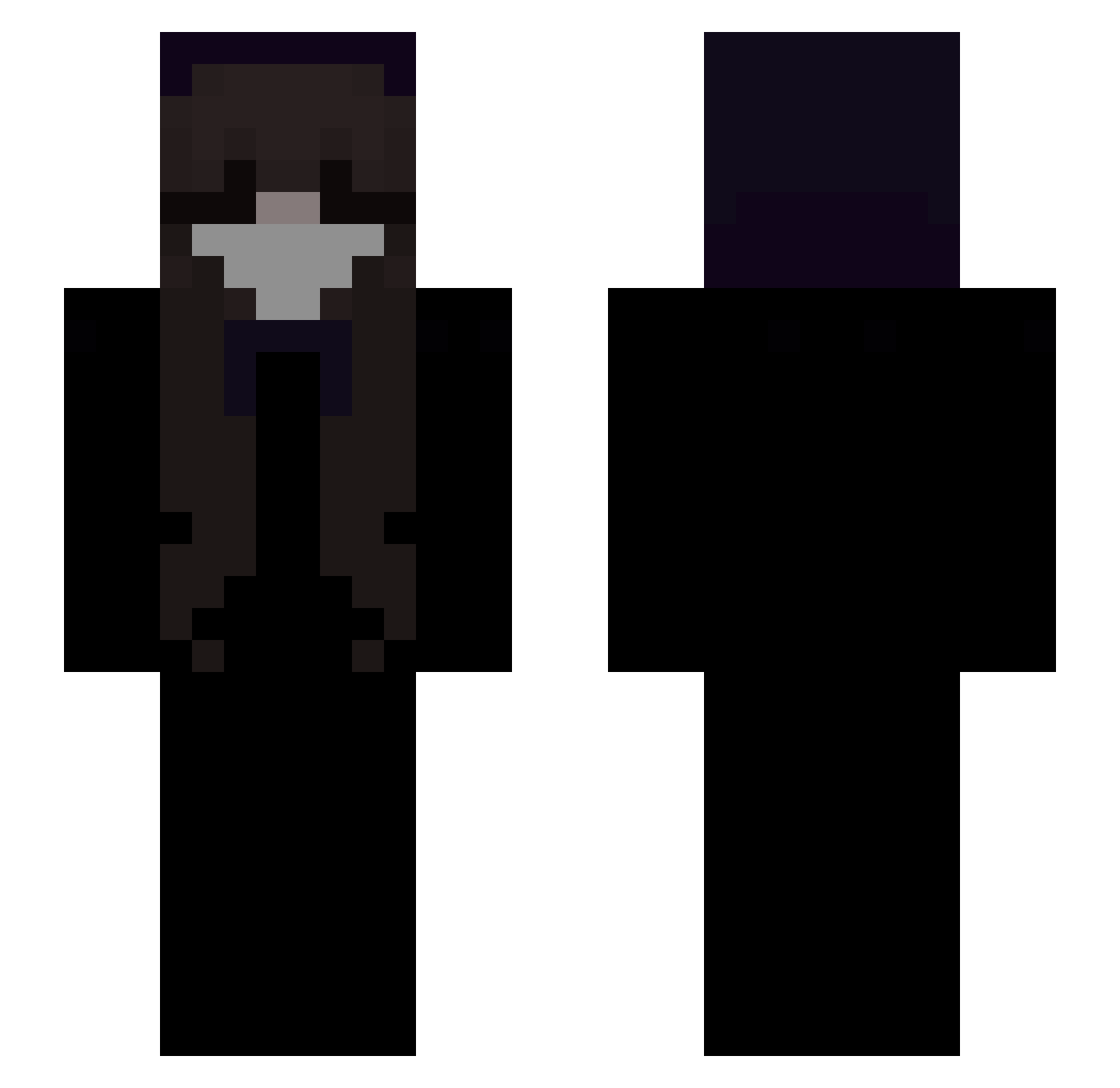 ripliz Minecraft skin, front and back view
