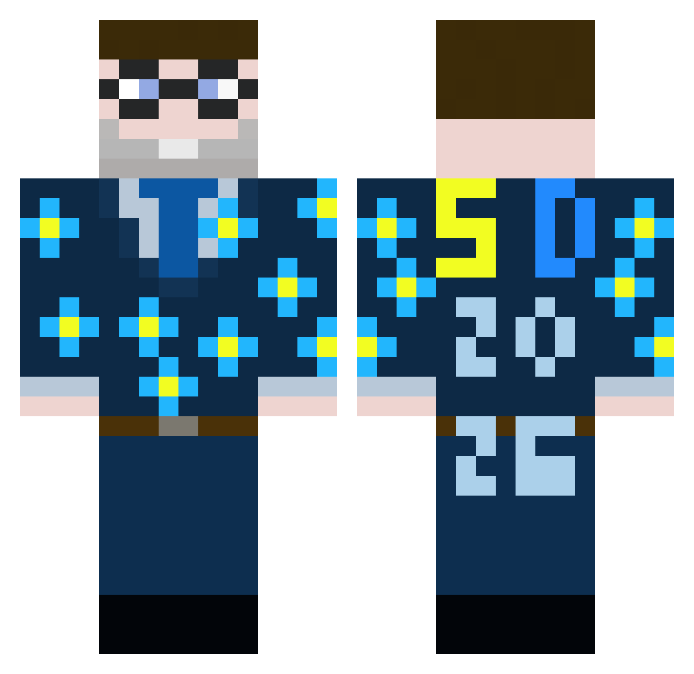 HejbestBanana_II Minecraft skin, front and back view