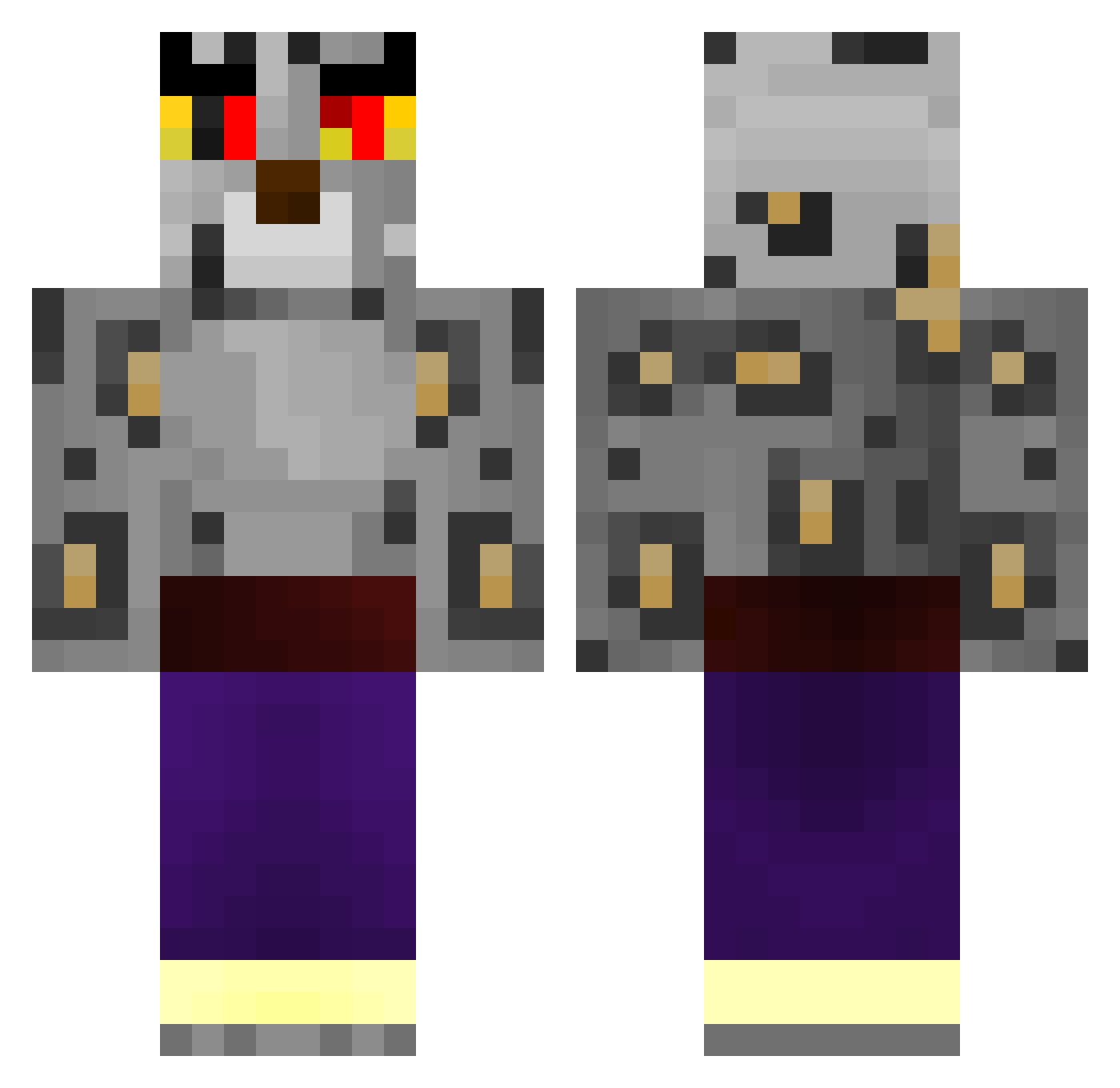 Alex31290 Minecraft skin, front and back view