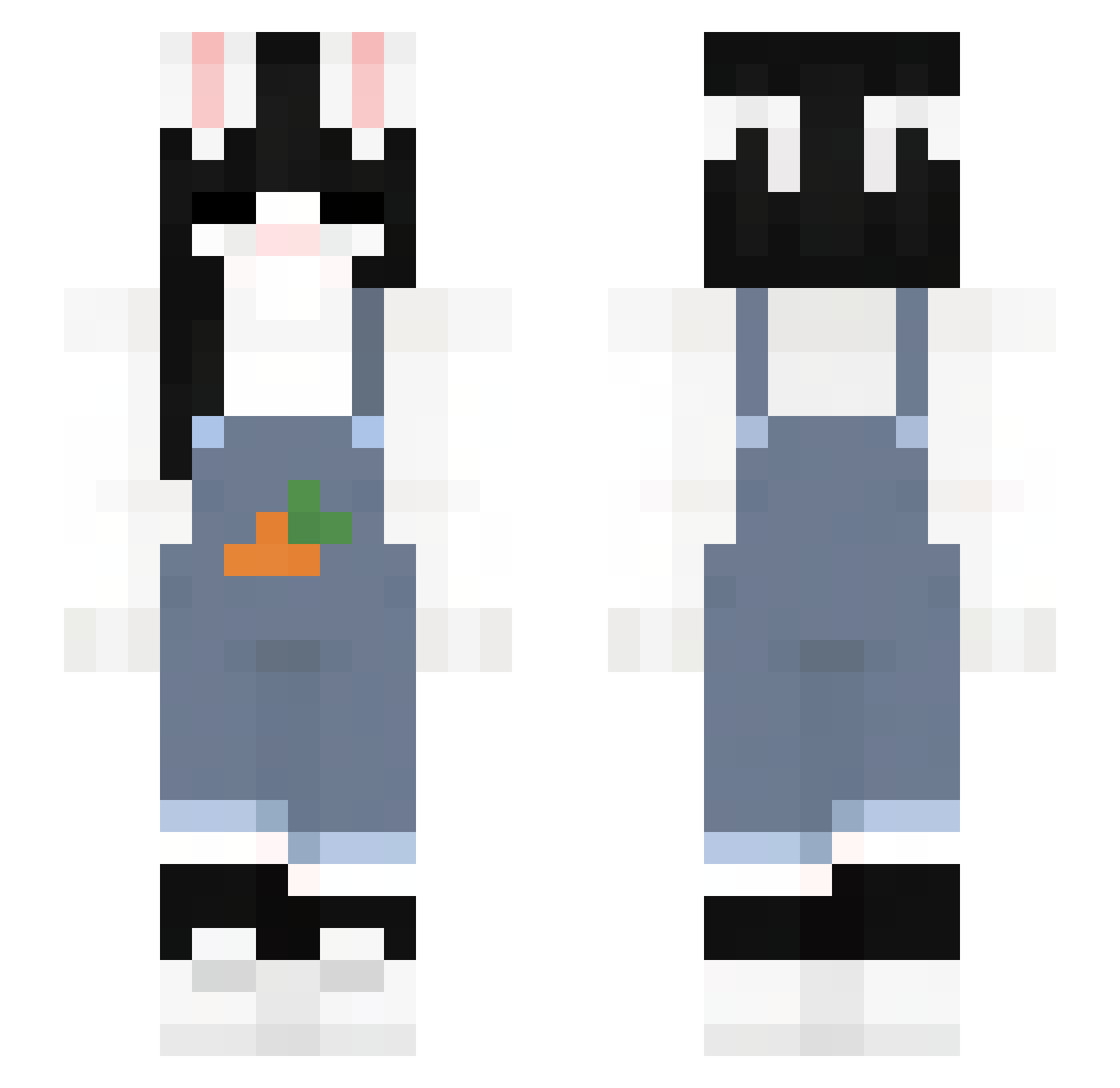 Totori_ Minecraft skin, front and back view