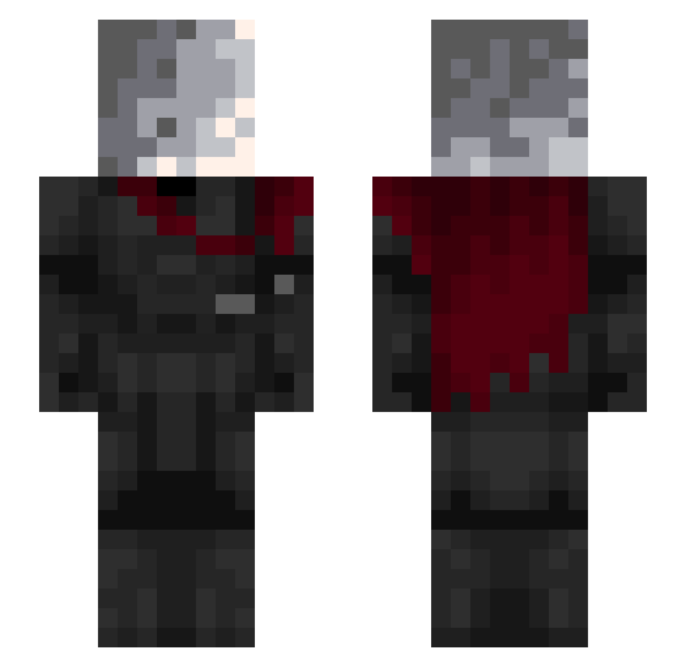 Valbara Minecraft skin, front and back view