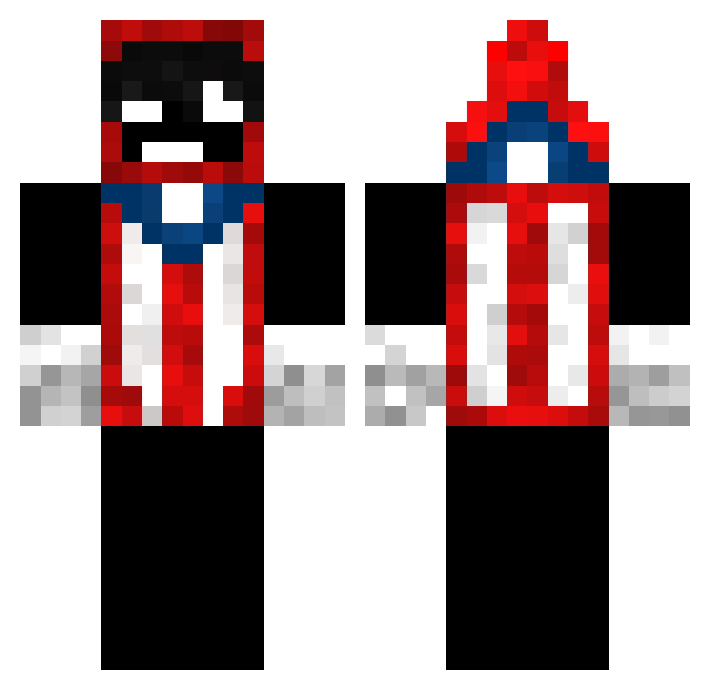 TVXD3611 Minecraft skin, front and back view