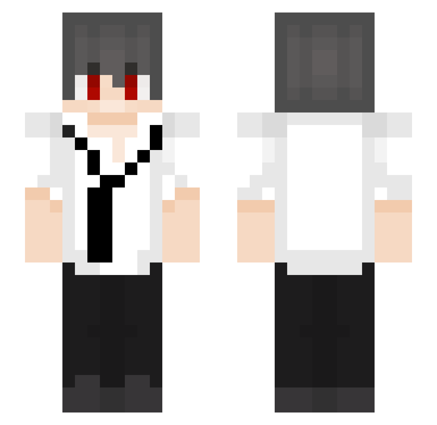 Yuudaiii Minecraft skin, front and back view