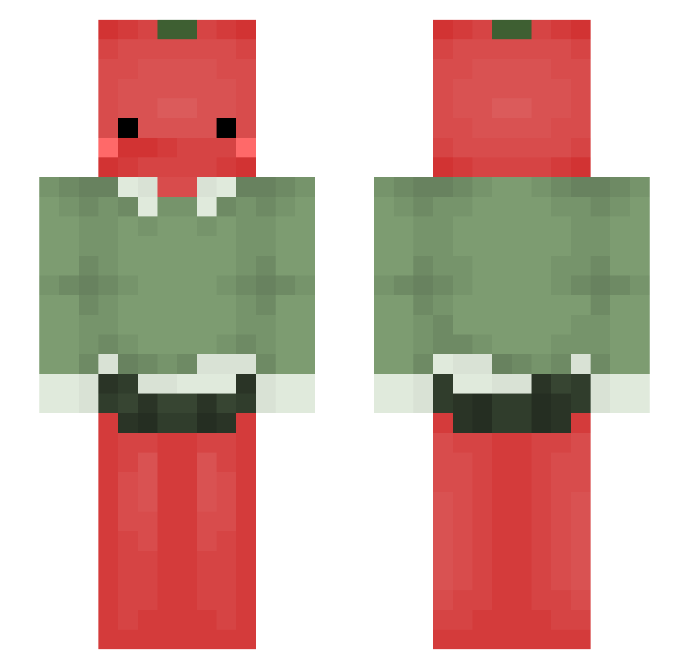 tomatesan Minecraft skin, front and back view