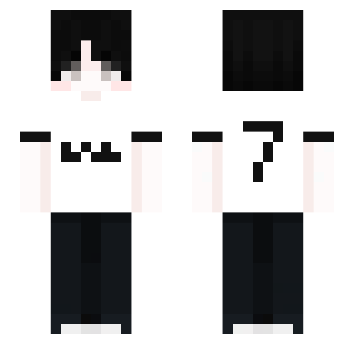 Flow_kr Minecraft skin, front and back view