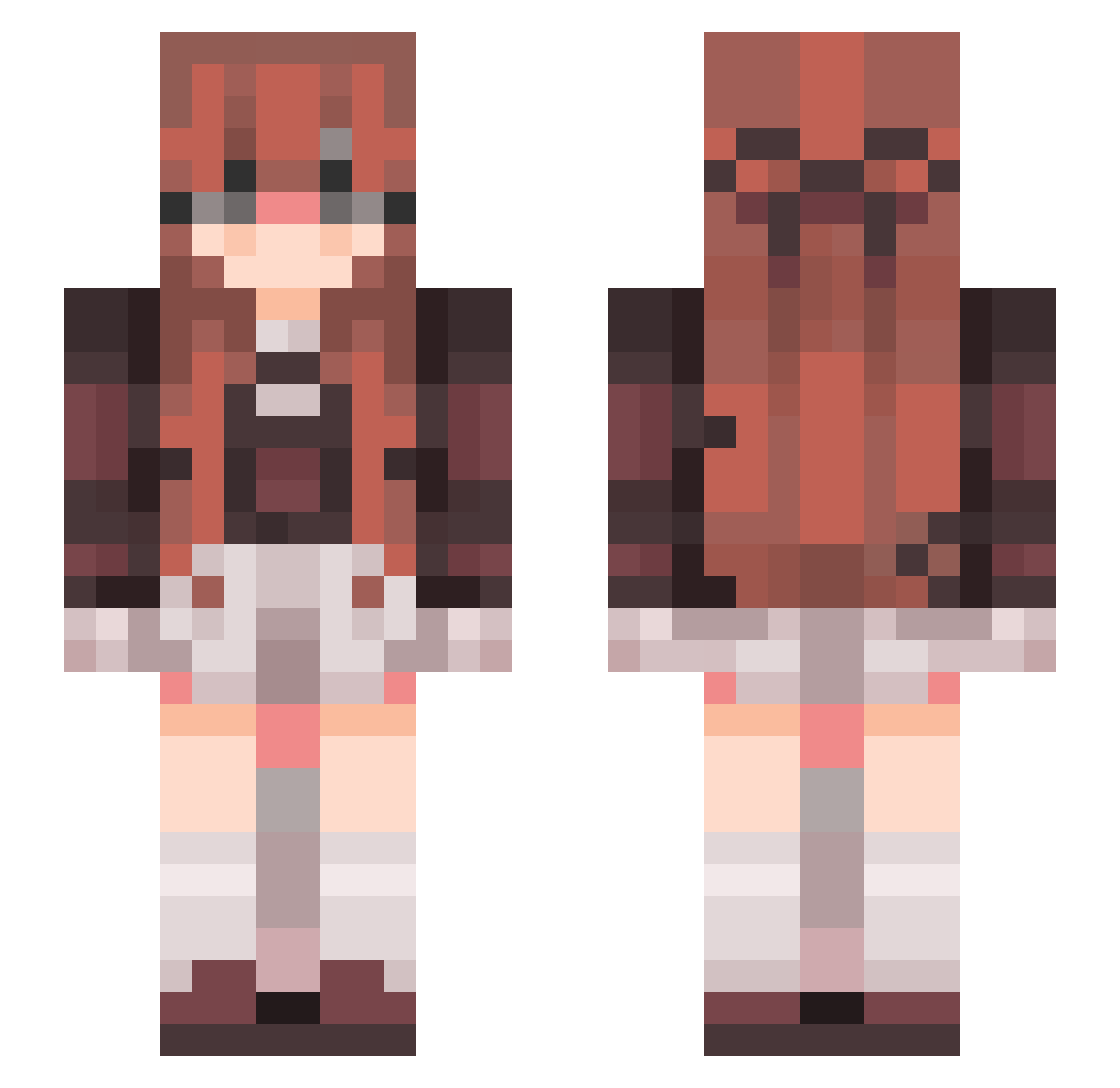 rumu3 Minecraft skin, front and back view