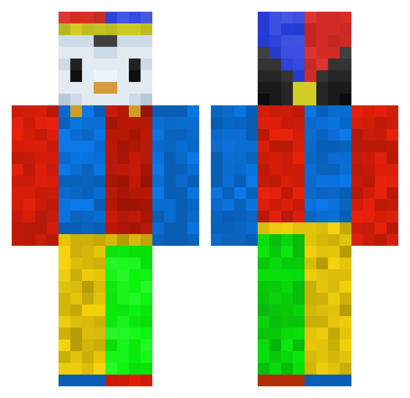 Atomic_Penguin_ Minecraft skin, front and back view