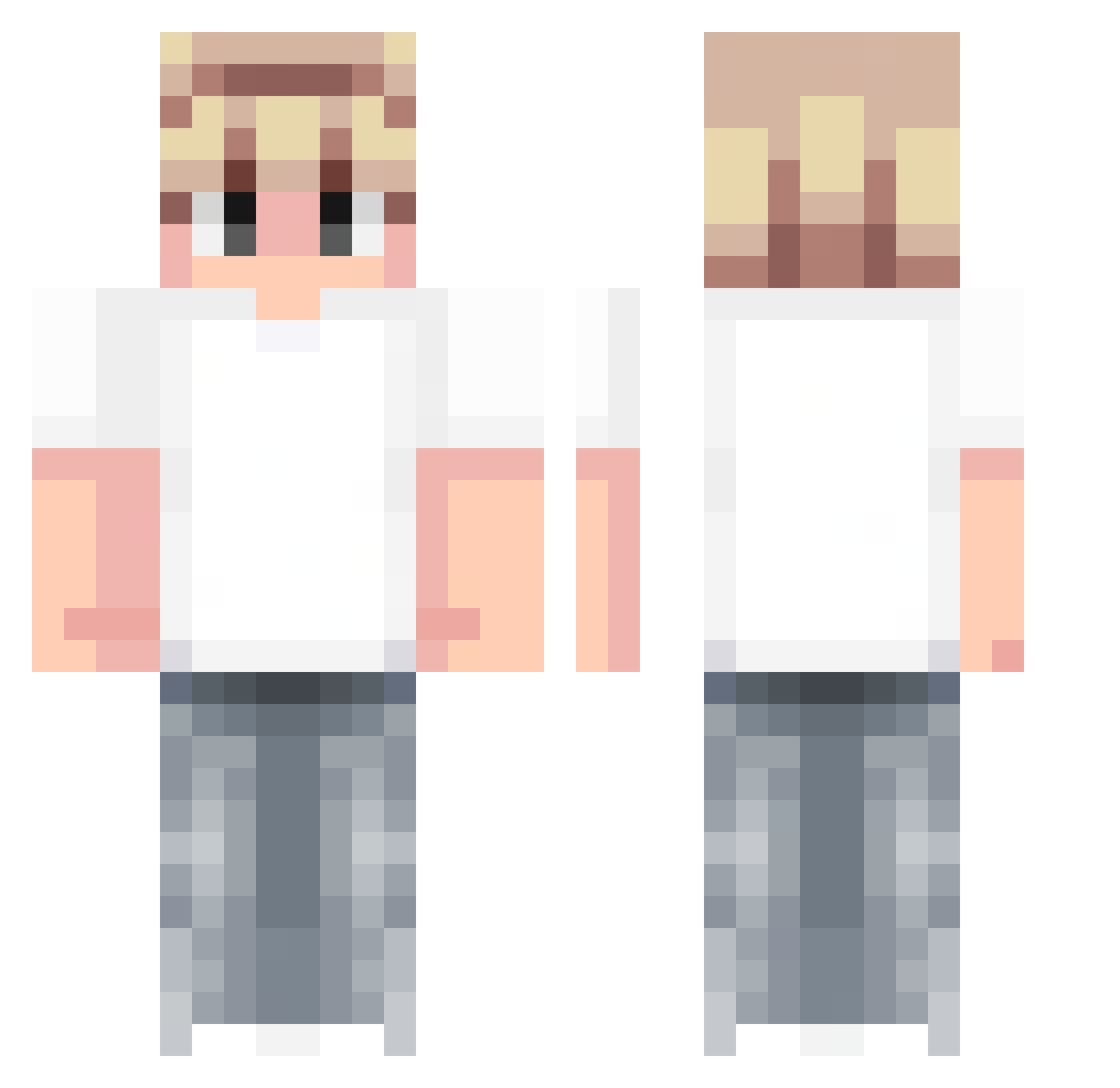 Psychologiaa Minecraft skin, front and back view